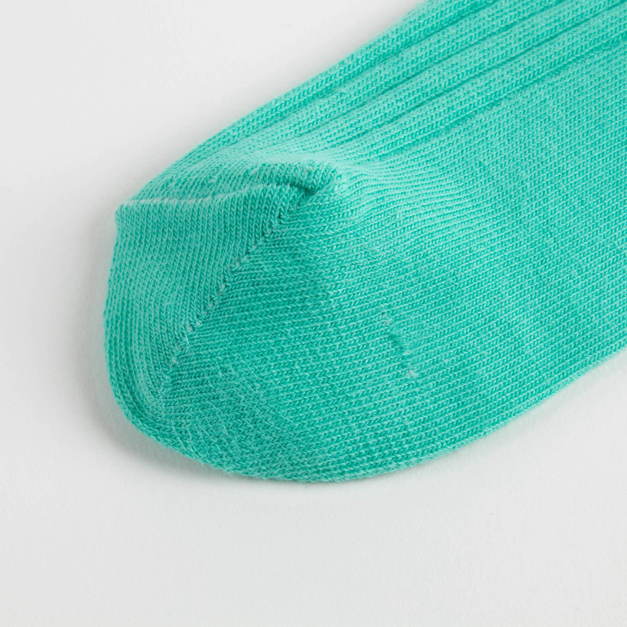 Girls Mint Cotton Rib Ankle Socks