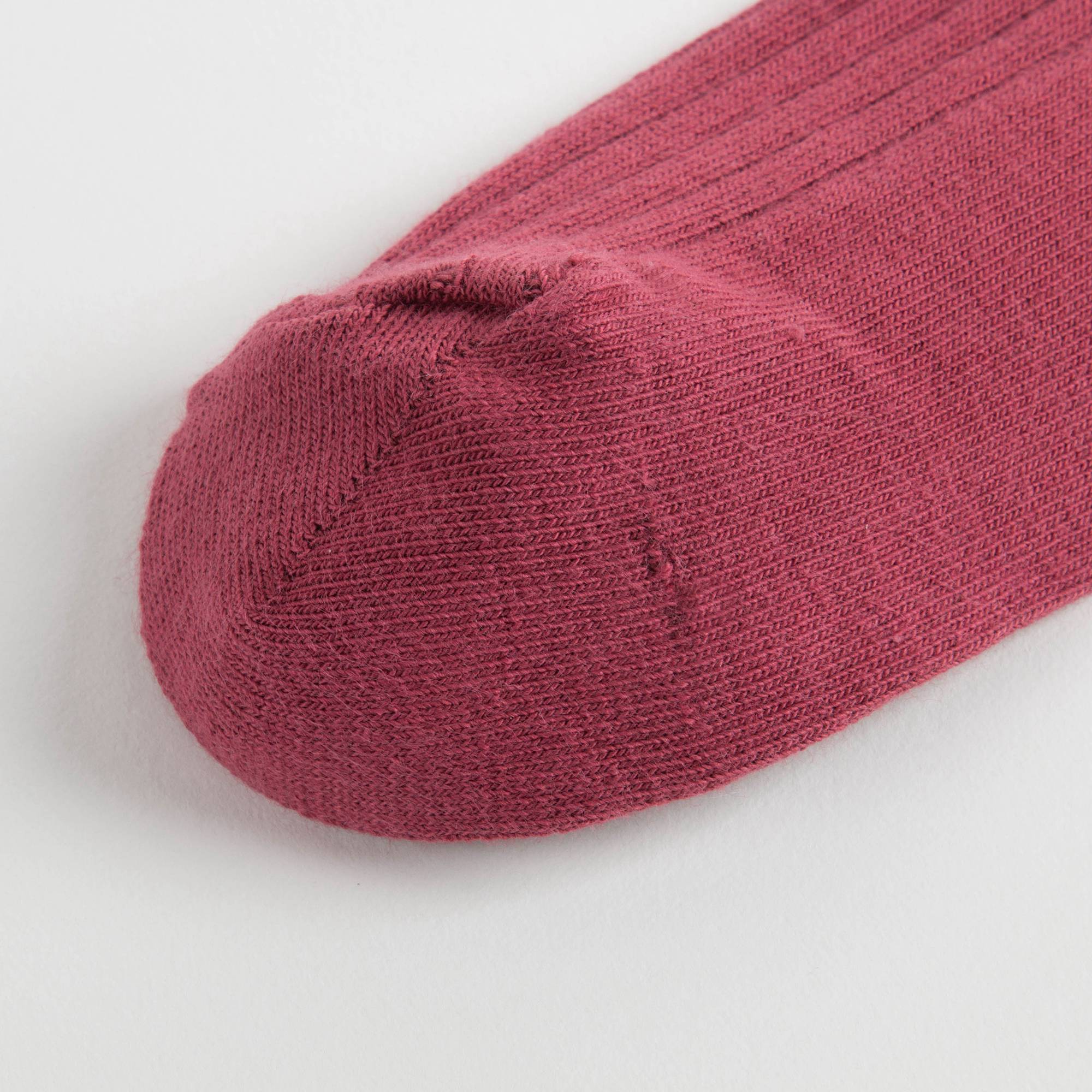 Girls Plum Cotton Rib Ankle Socks