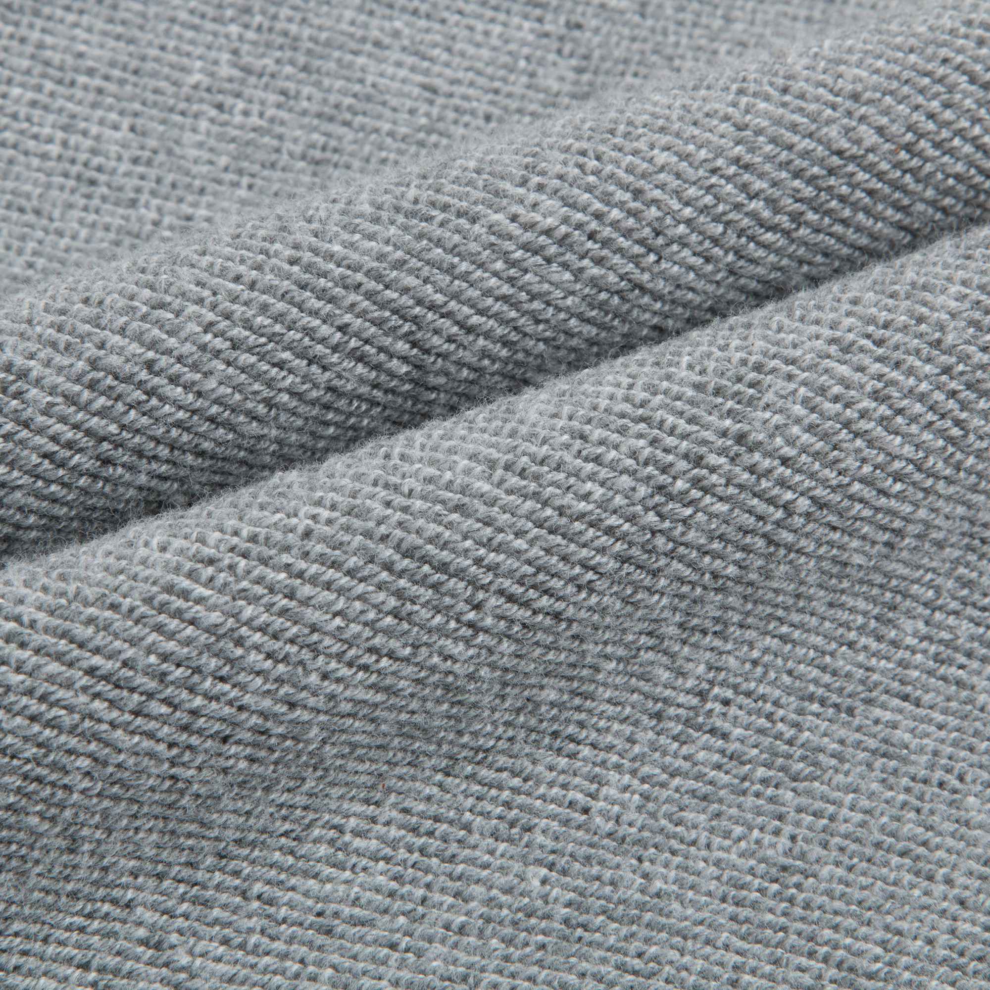 Girls Grey Melange Cotton Trousers