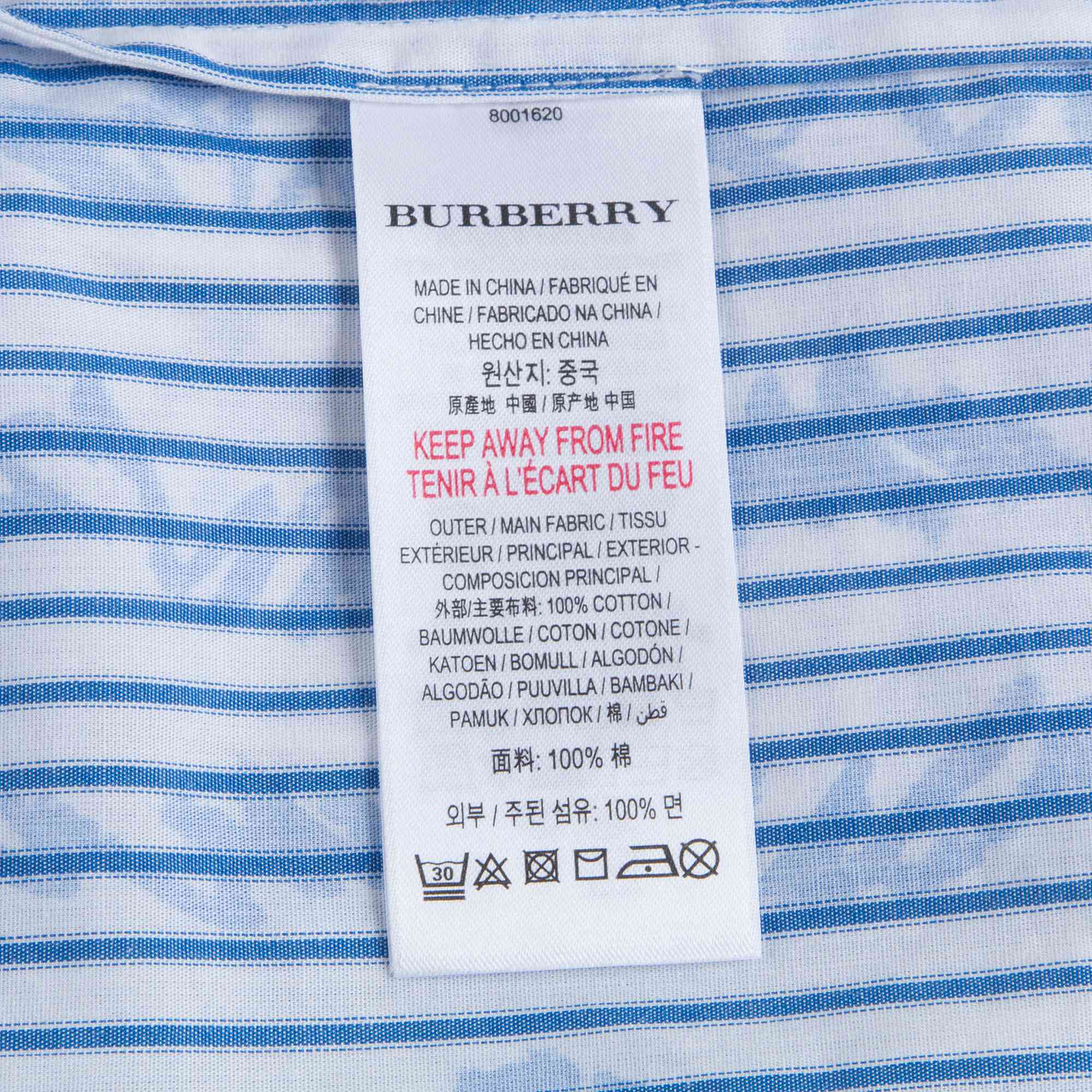 Girls Bright Blue Cotton Shirt