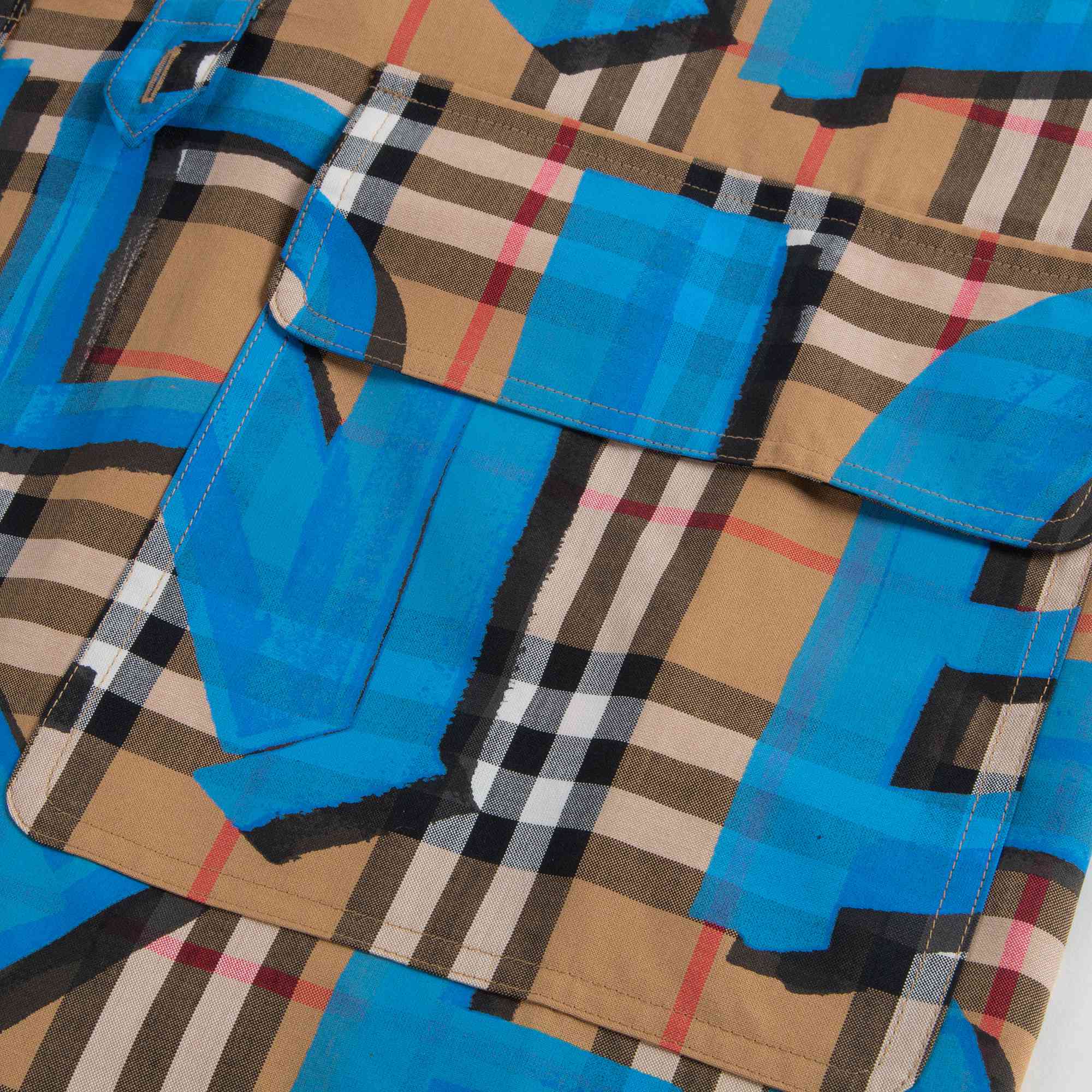 Girls Bright Blue Check Cotton Dress