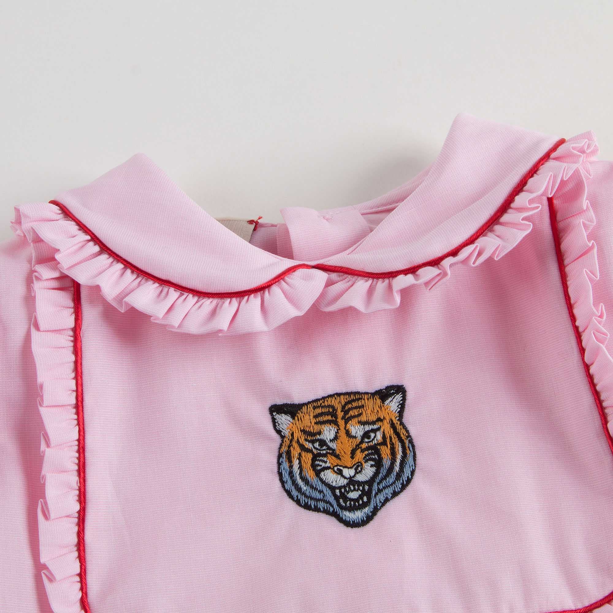 Baby Girls Light Pink Ribbed Cuffs Top