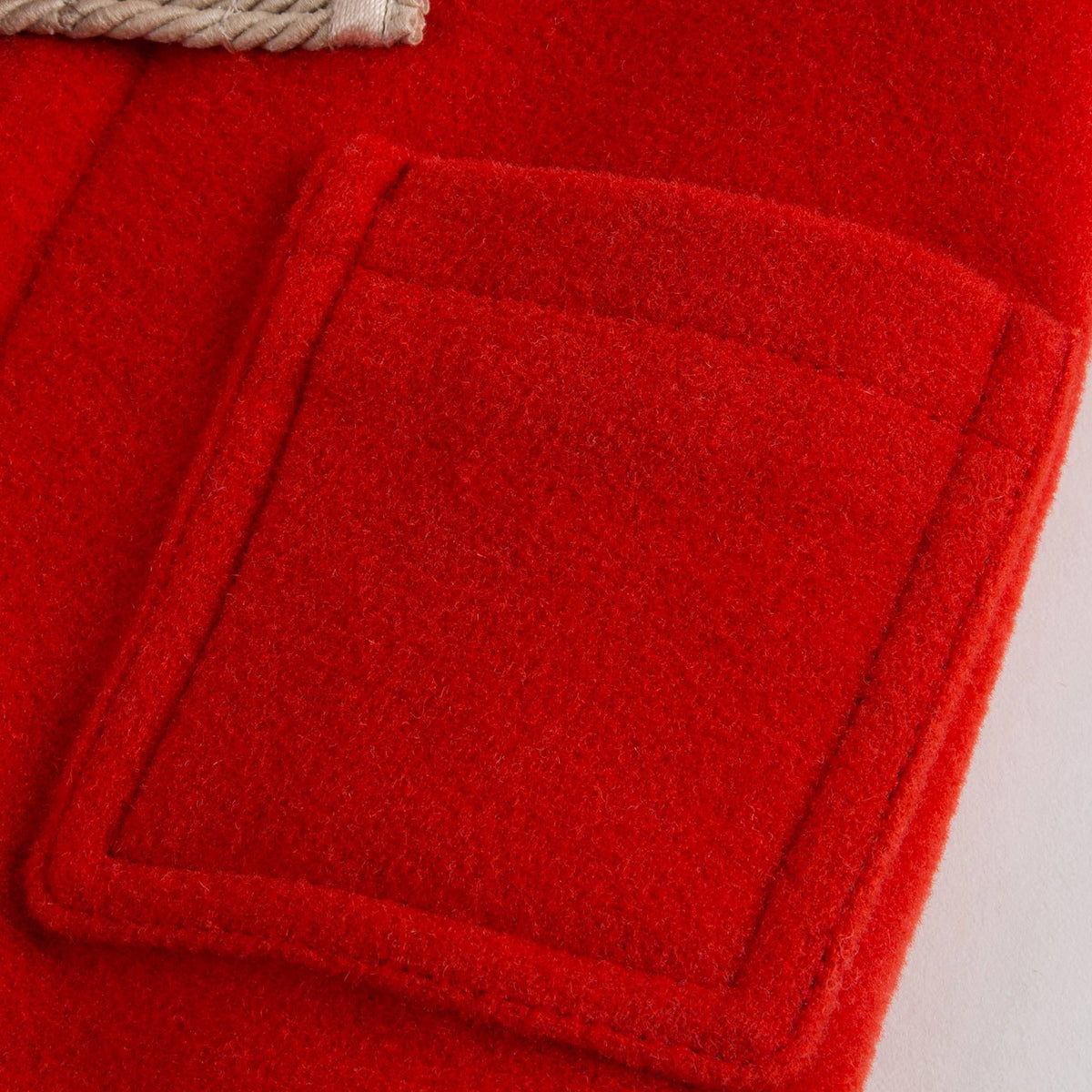 Manteau en laine orange-rouge pour bébé fille