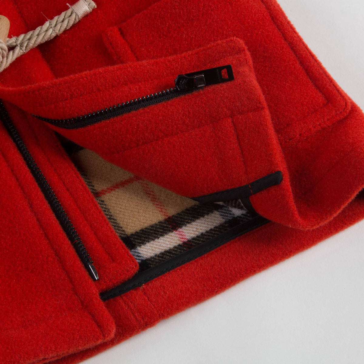 Manteau en laine orange-rouge pour bébé fille