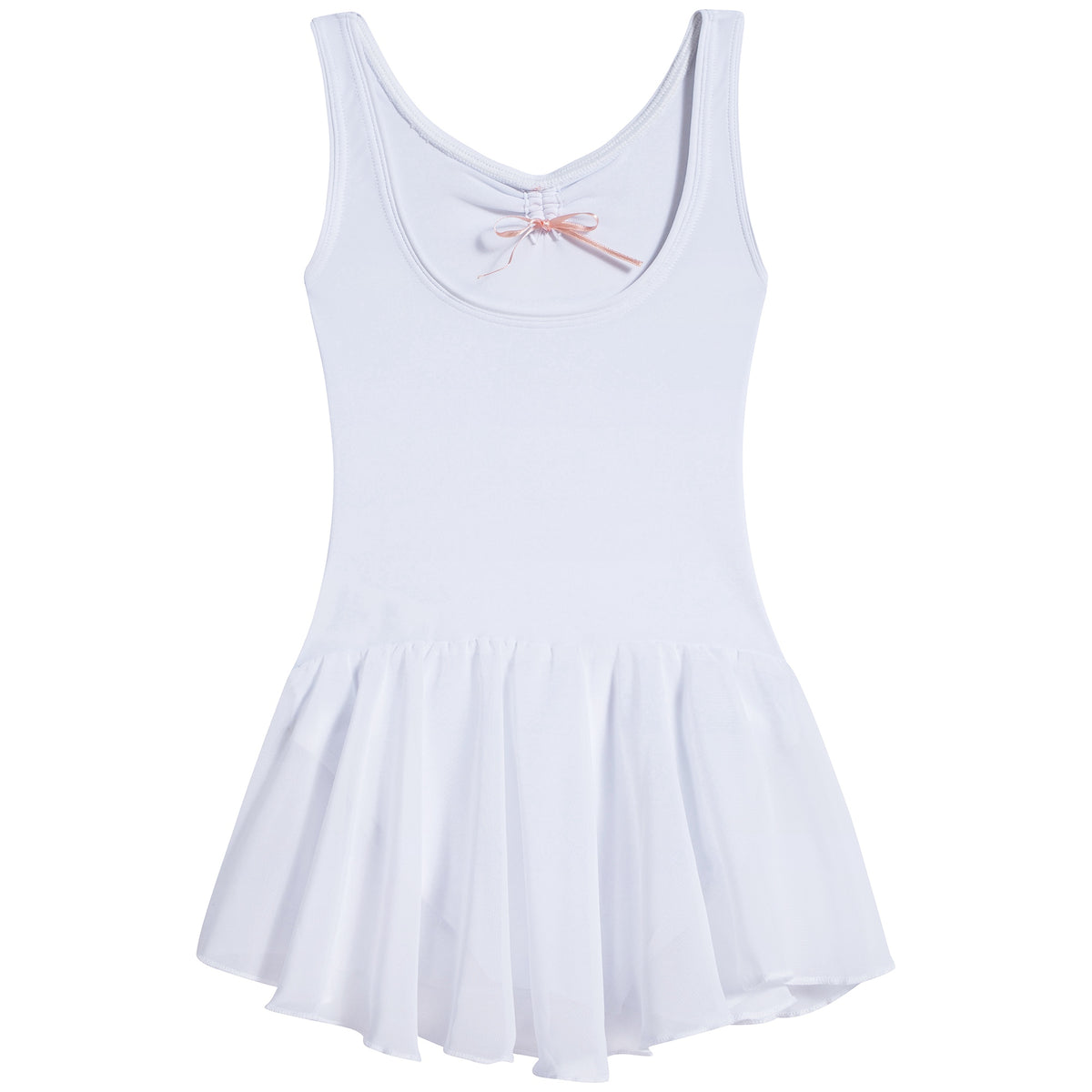 Tunique blanche froncée pour fille