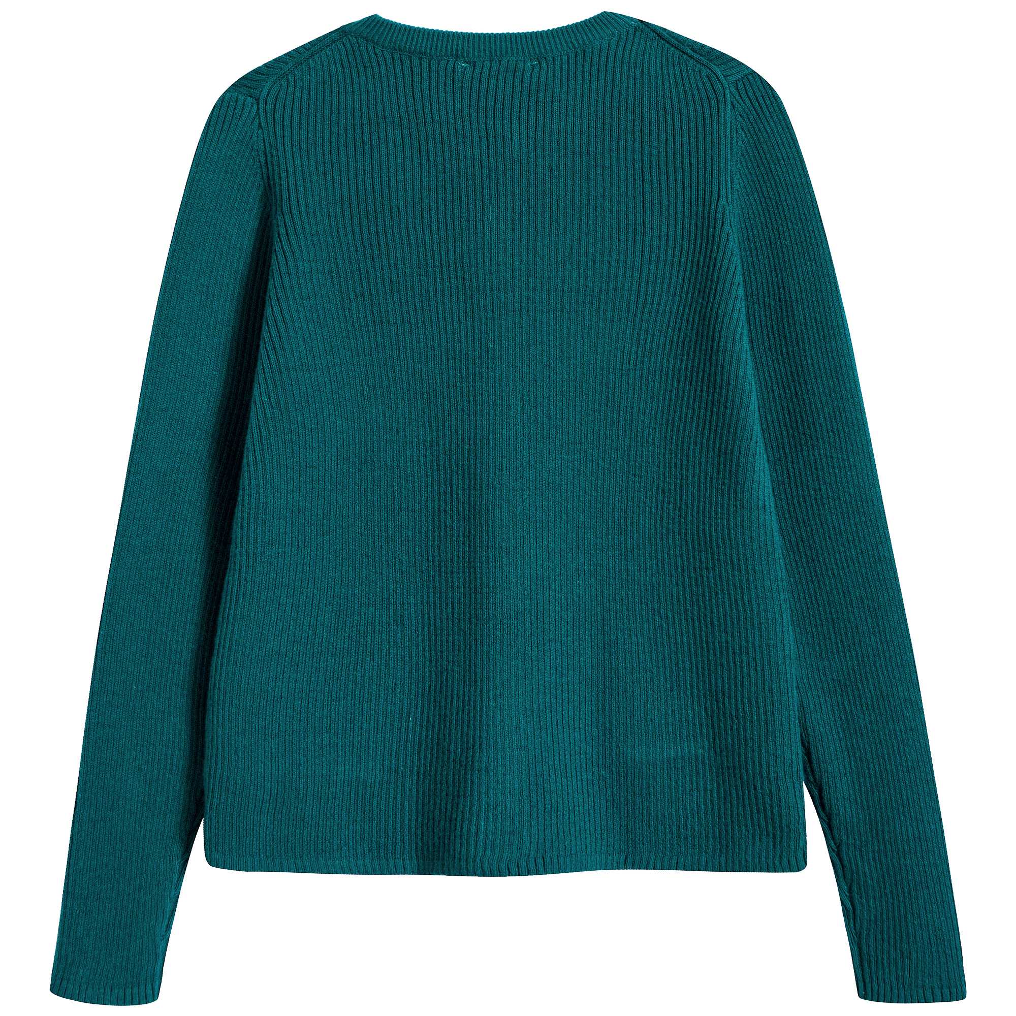 Girls Teal Cotton Zenobia Cardigan