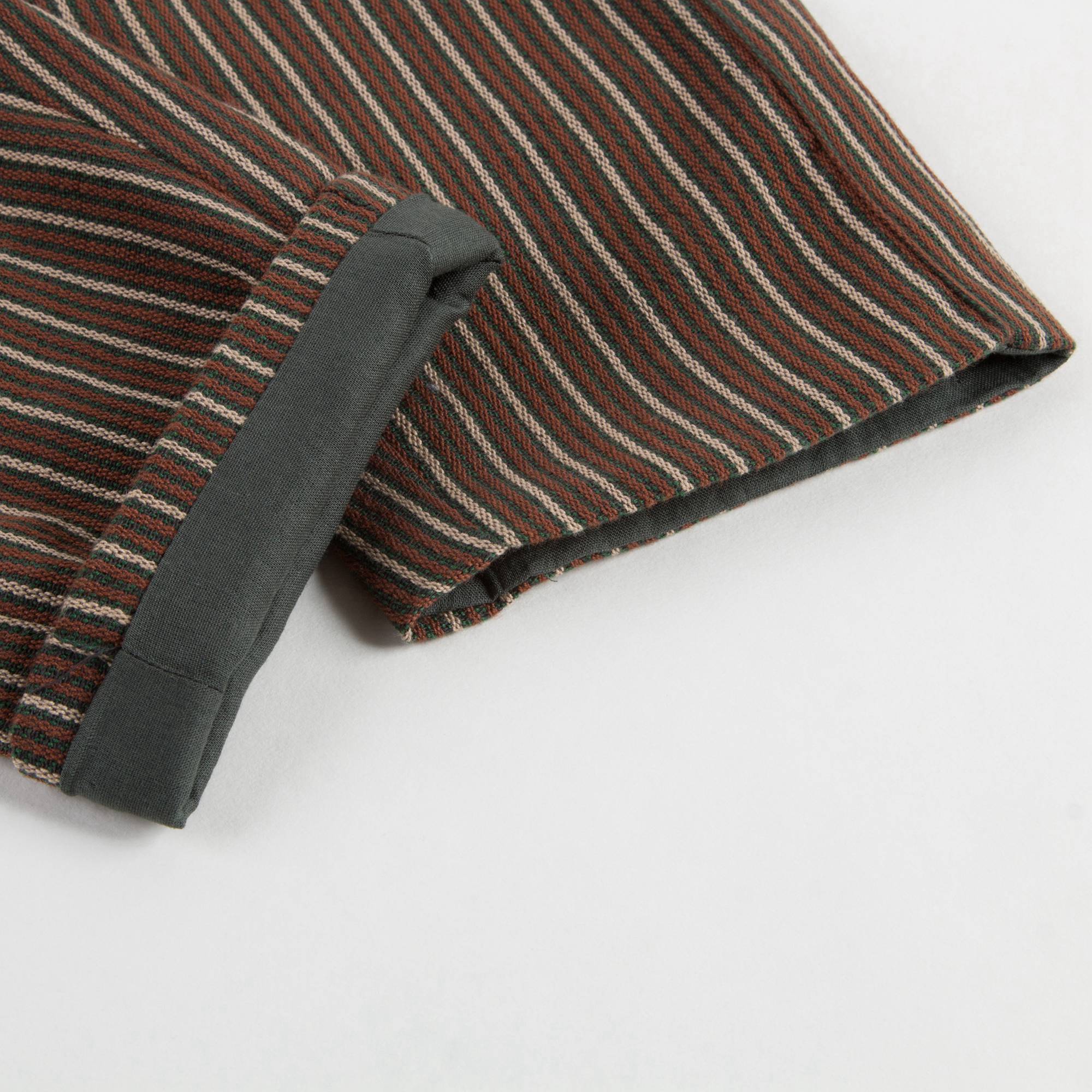 Girls Brown & Green Striped Trousers