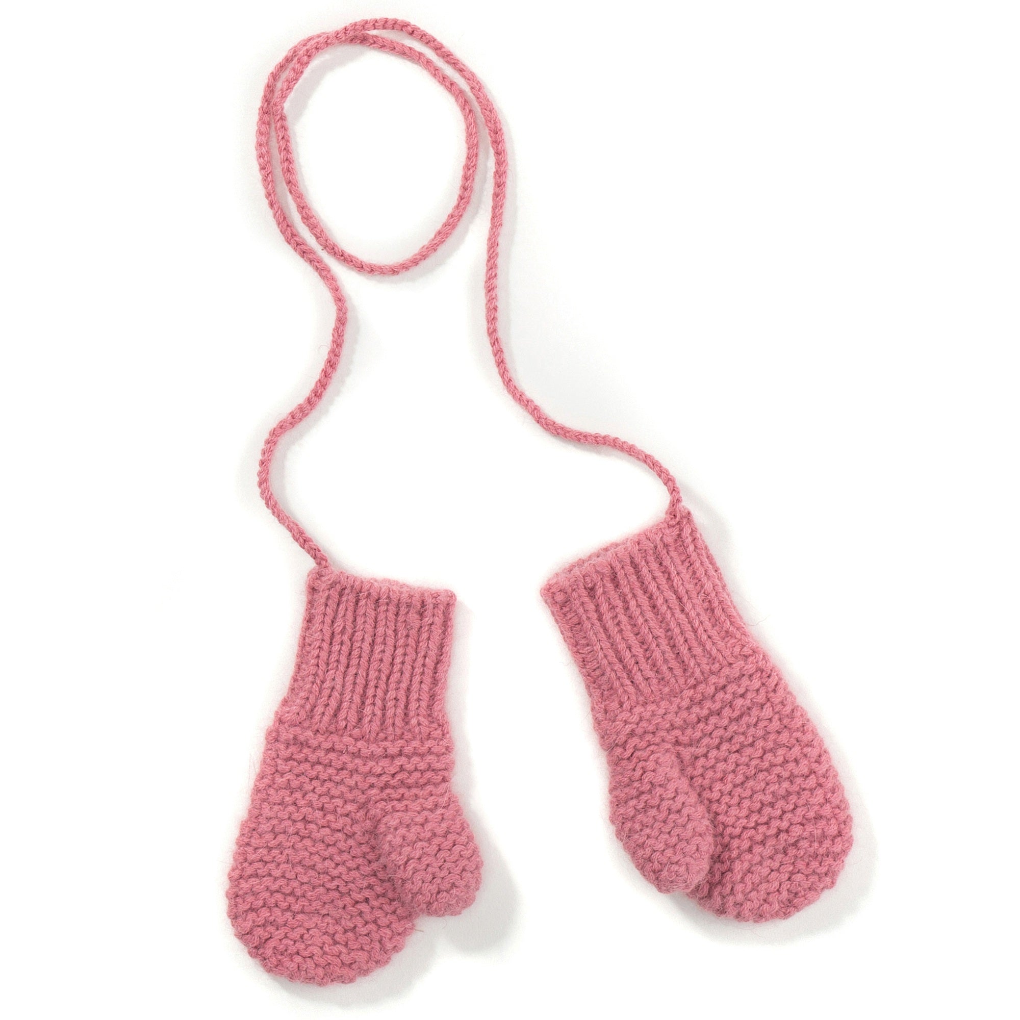 Girls Pansey Pink Angora Mittens