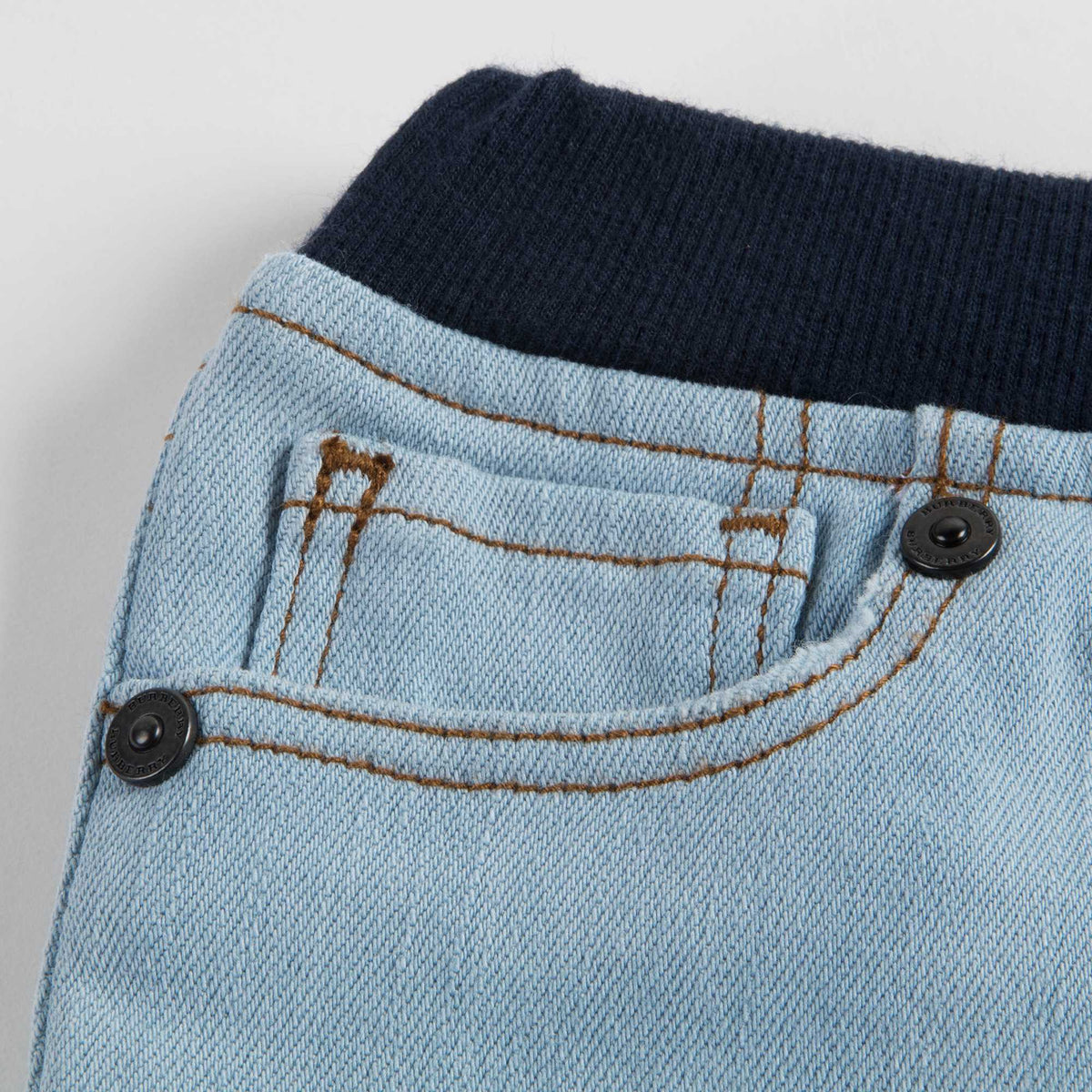 Pantalon en coton bleu clair pour bébé garçon