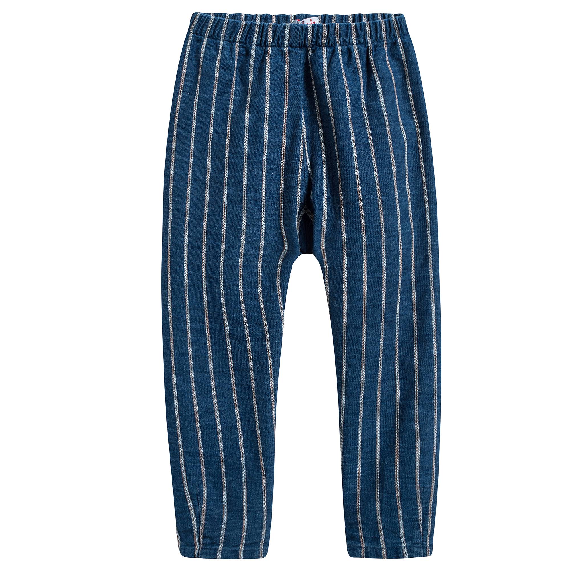 Girls Blue China Cotton Trousers