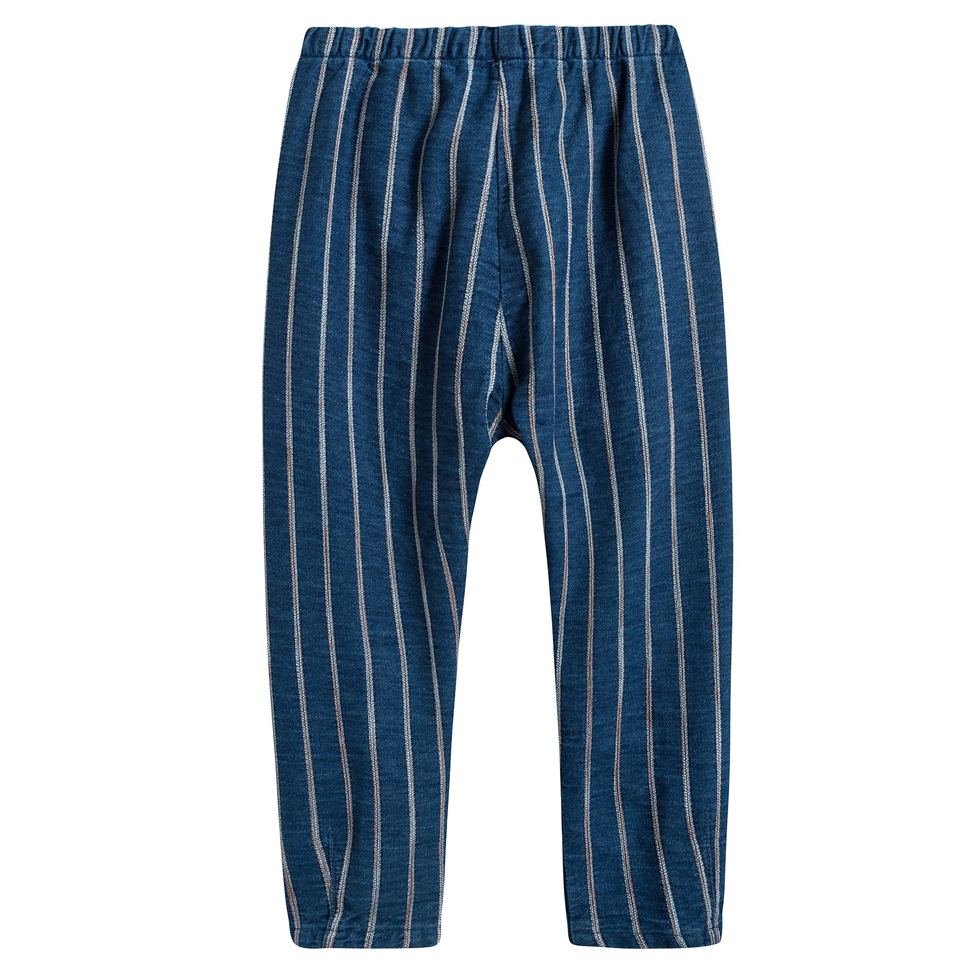 Girls Blue China Cotton Trousers