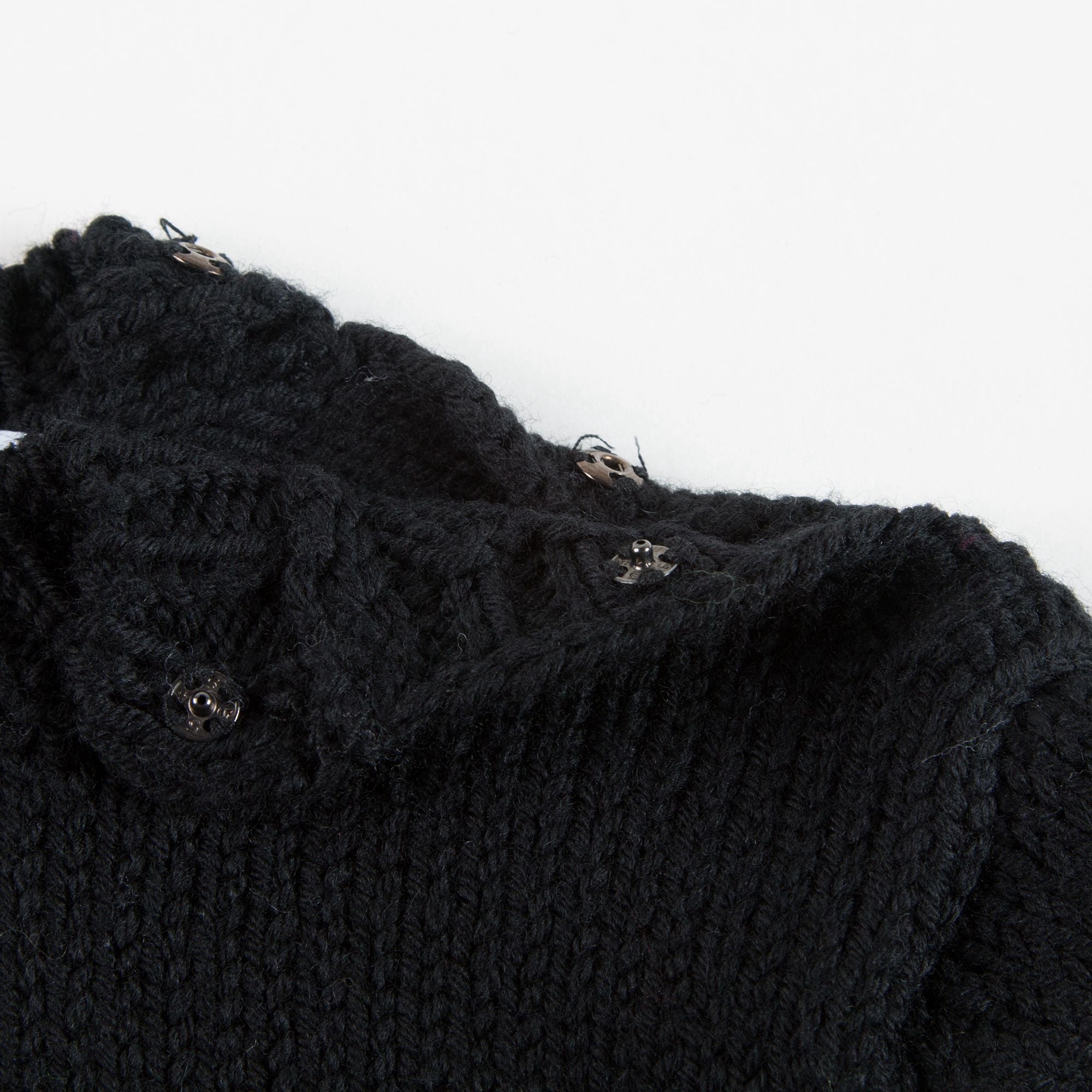 Baby Girls Black Flowers Printed Sweater