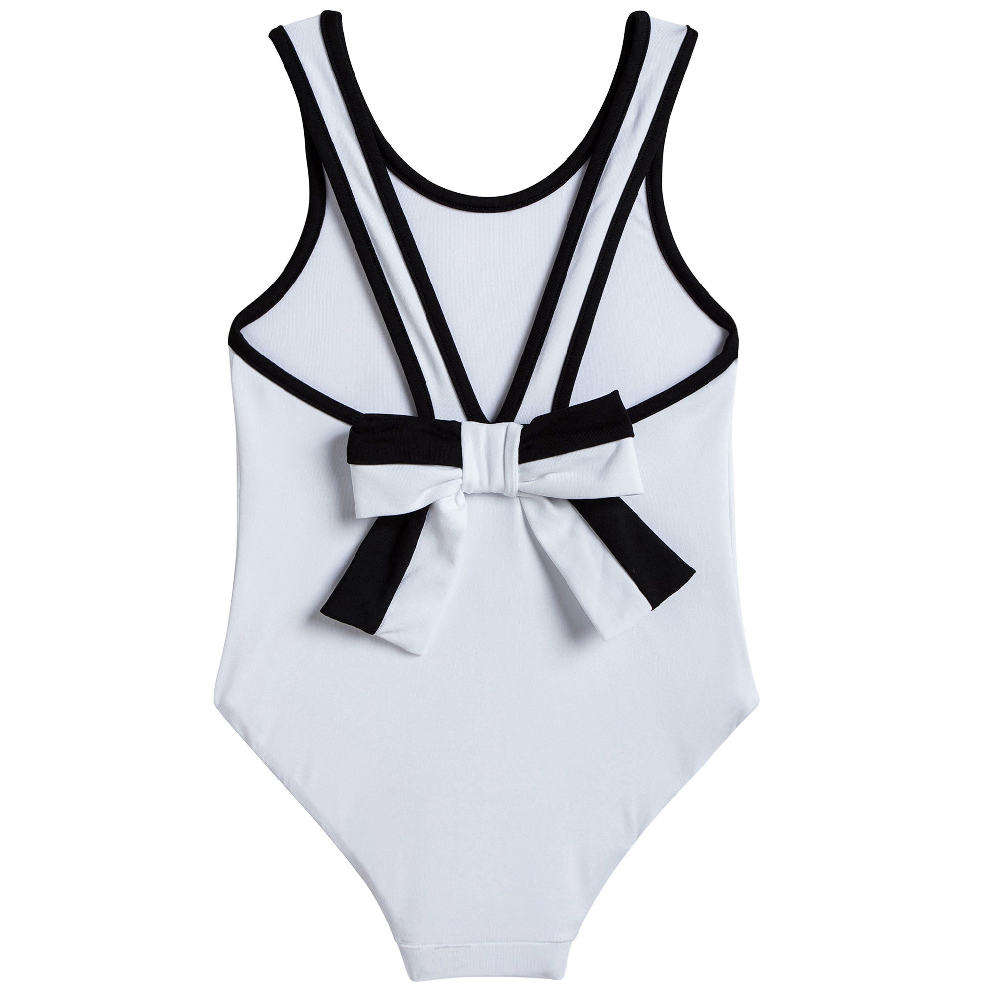 Girls White One-Piece Swimsuit