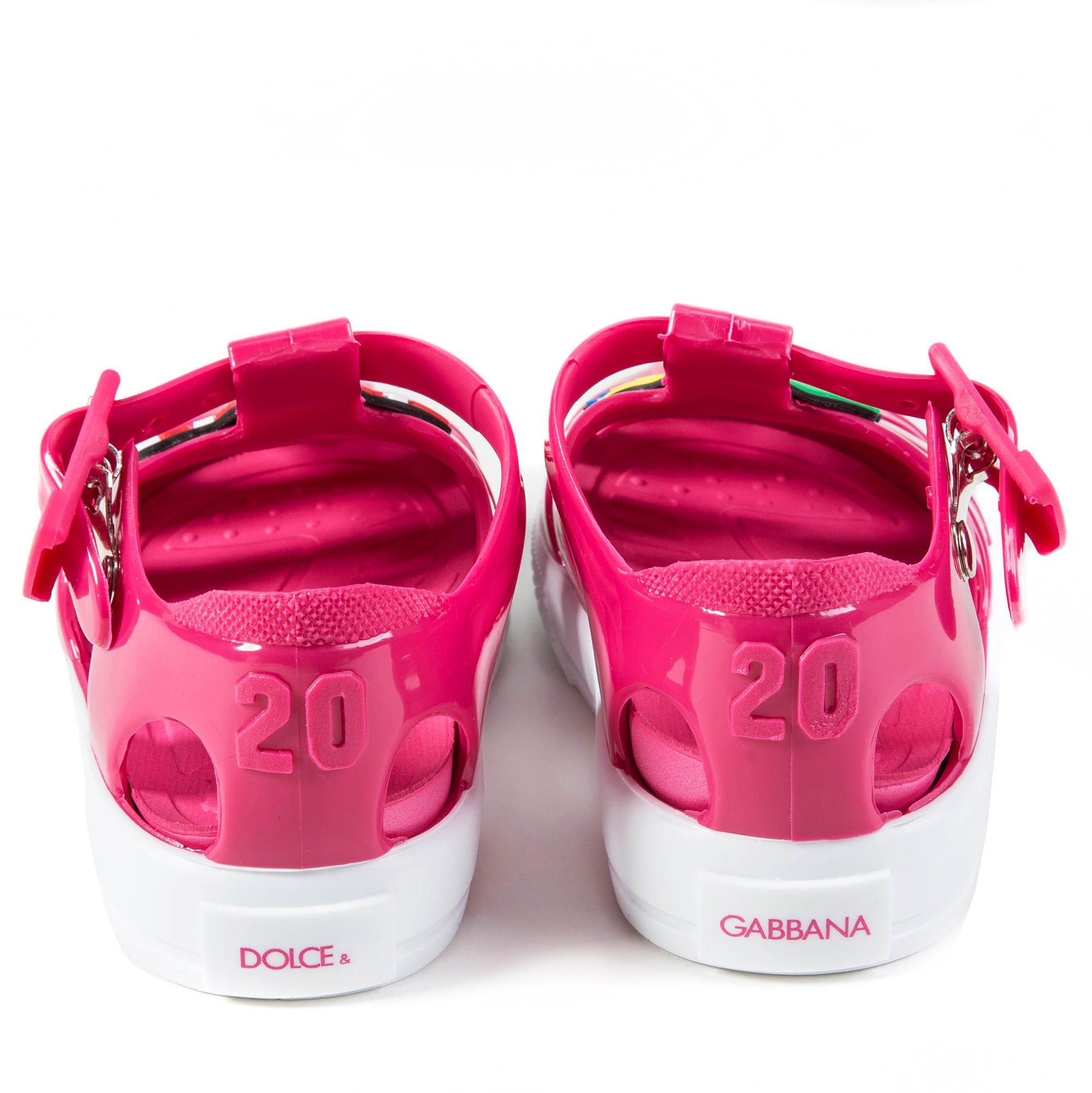 Girls Rose Pink Whit Fish Sandals
