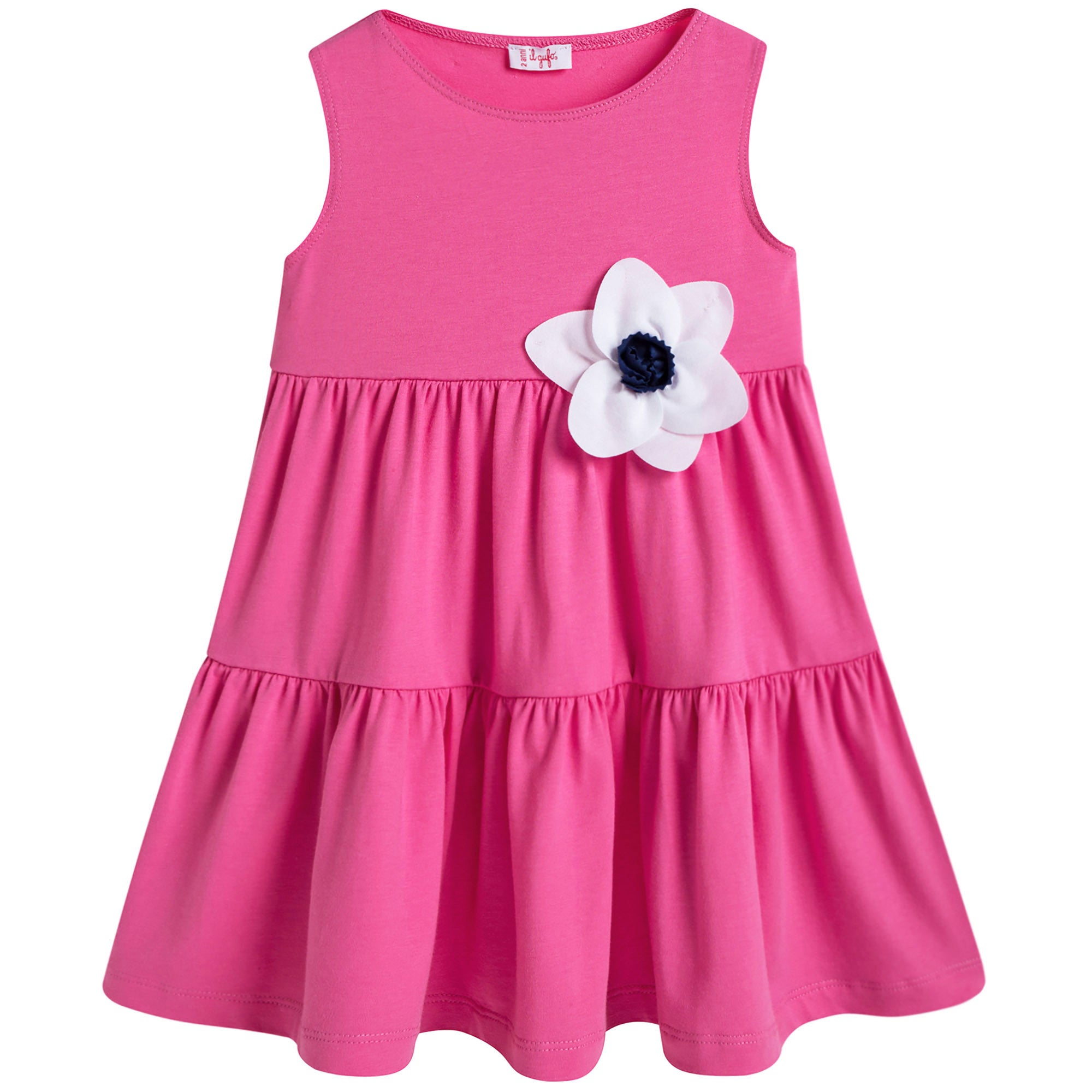 Girls Pink Cotton Jersey Dress
