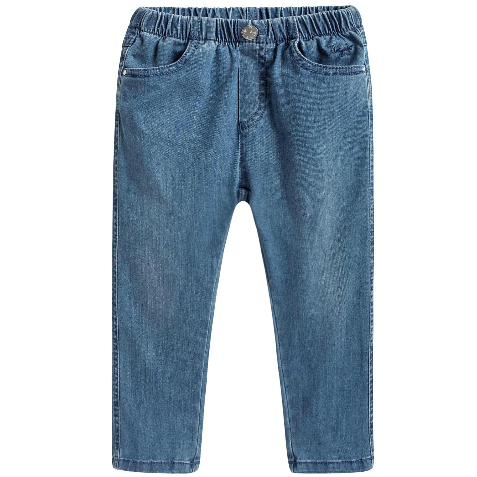 Baby Girls Blue Cotton Jeans