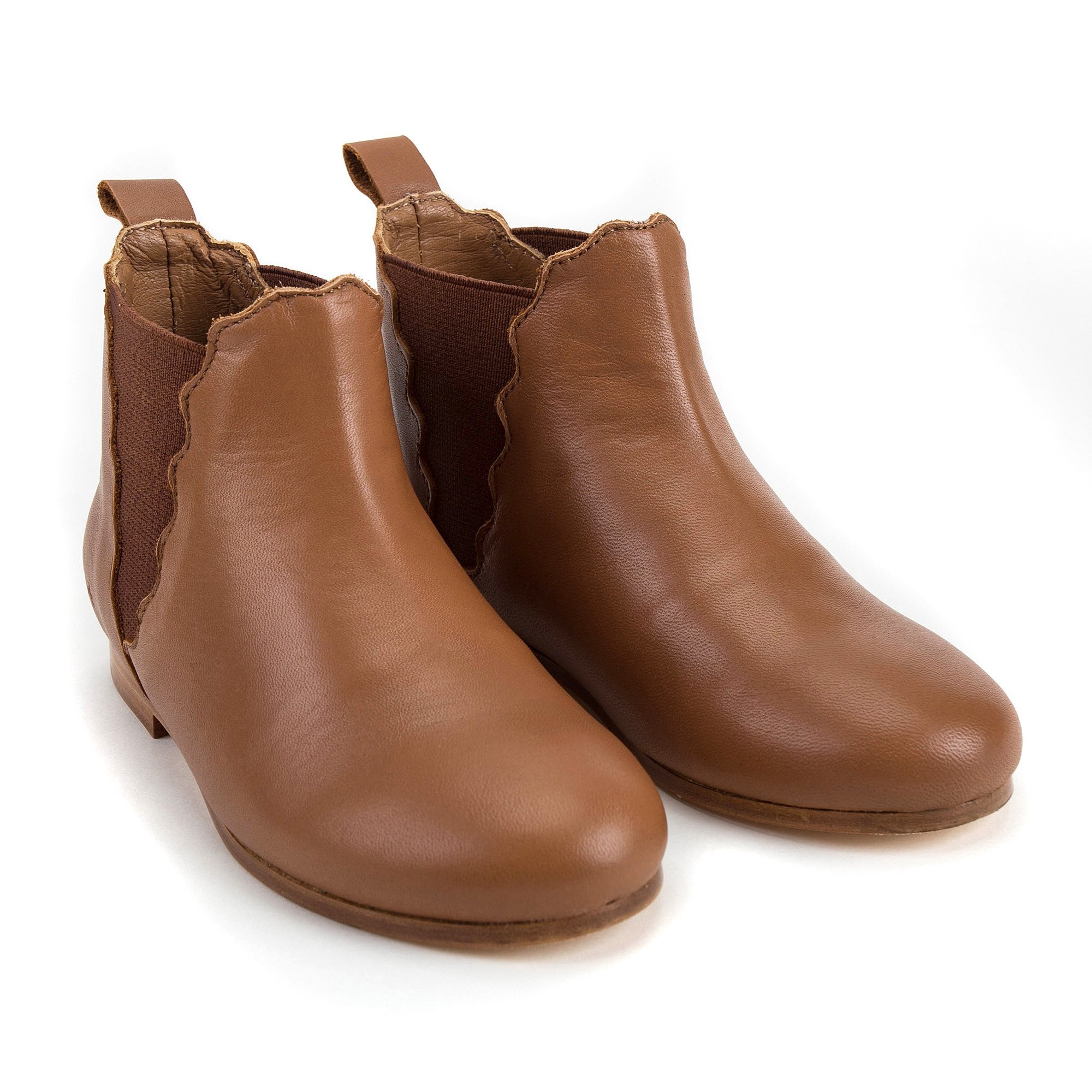Girls Light Brown Chelsea Boots