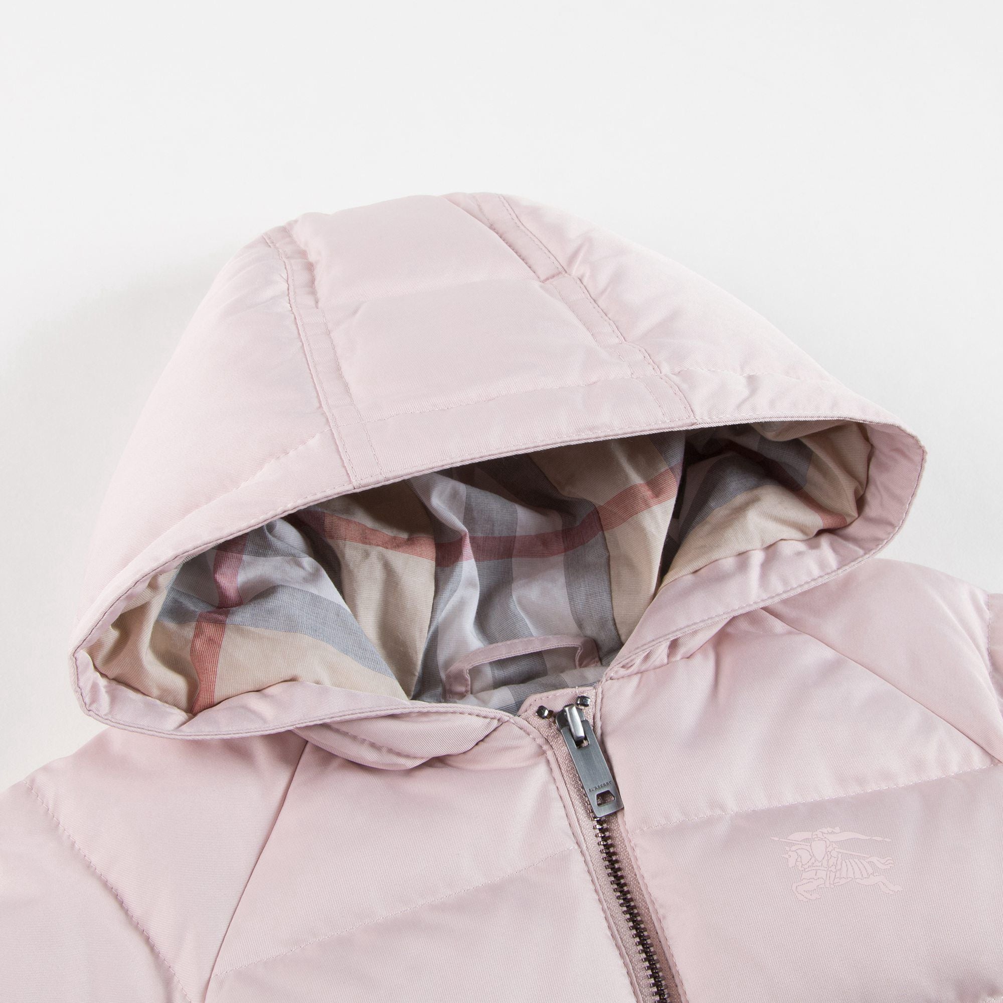 Baby Girls Pink Down Padded Jacket With Gloves
