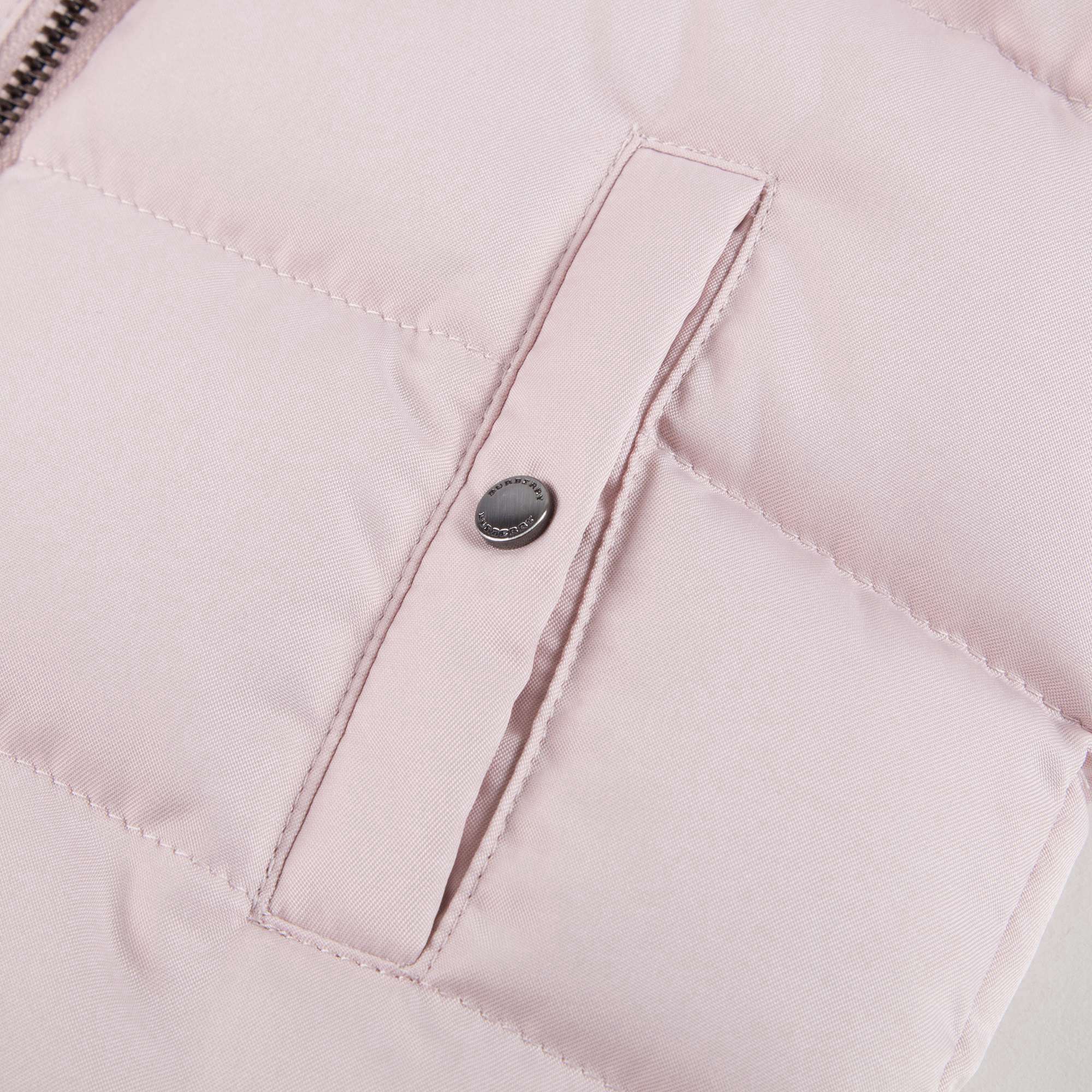 Baby Girls Pink Down Padded Jacket With Gloves
