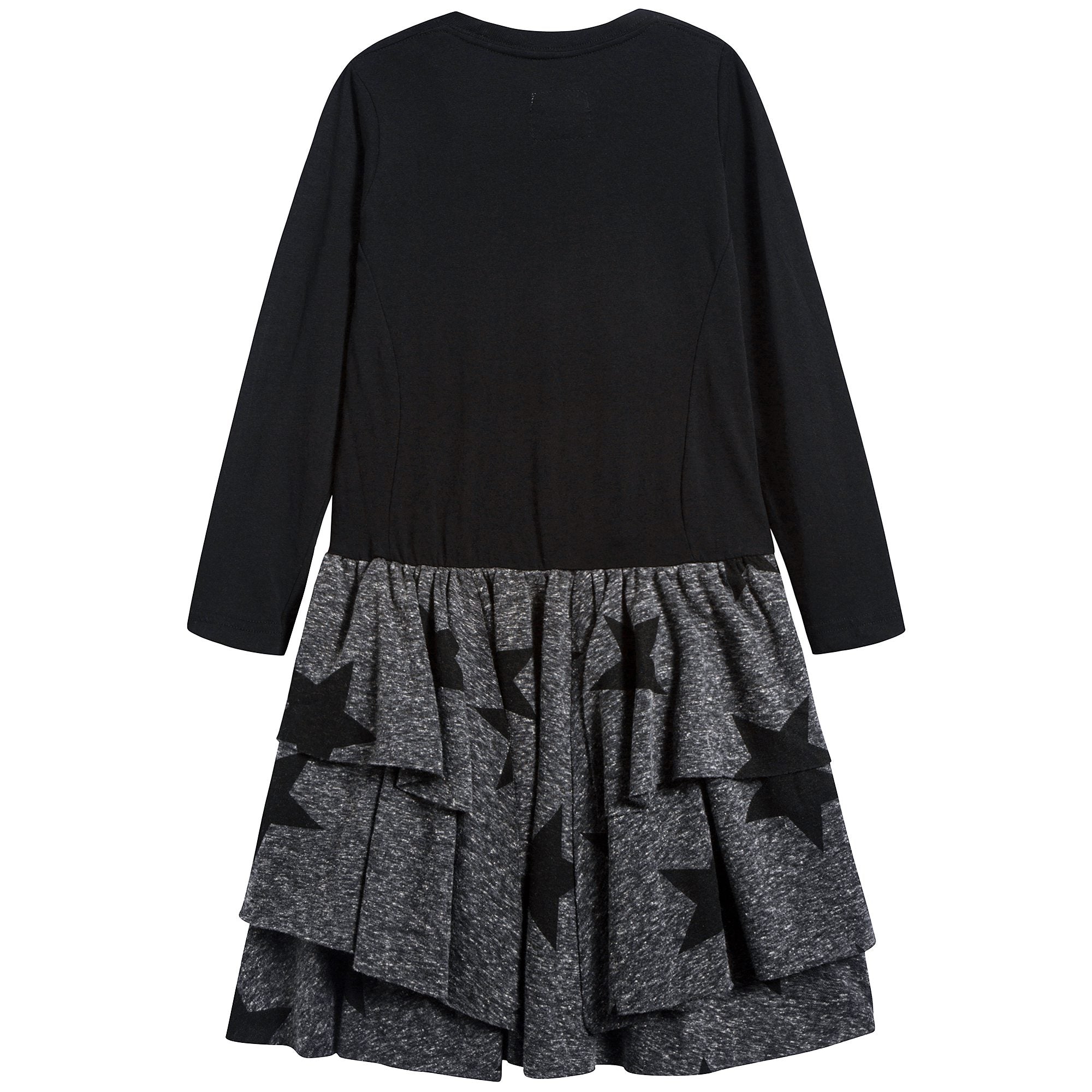 Girls Black & Charcoal Star Dress