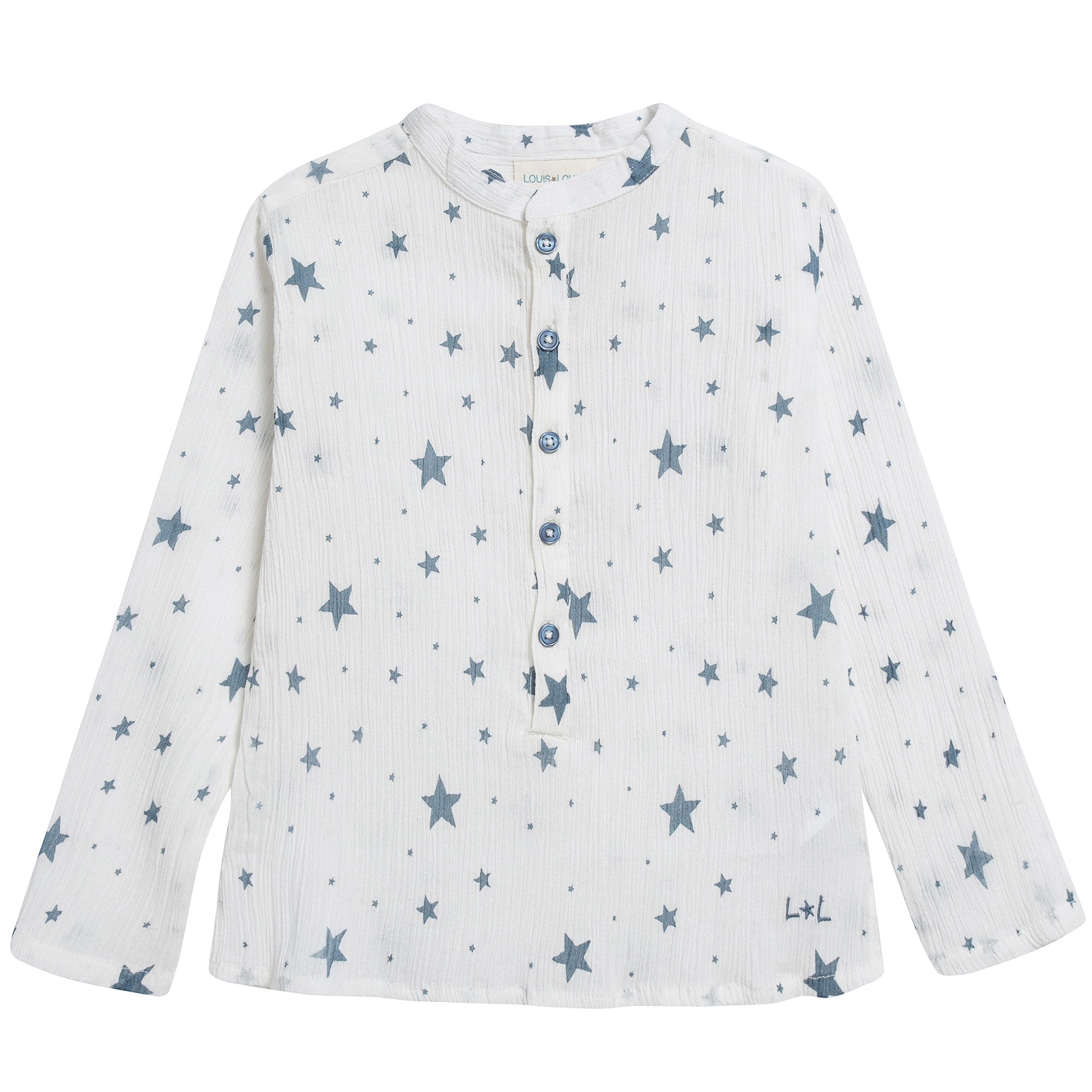 Girls White "Cotton Crepe Stars" T-shirt