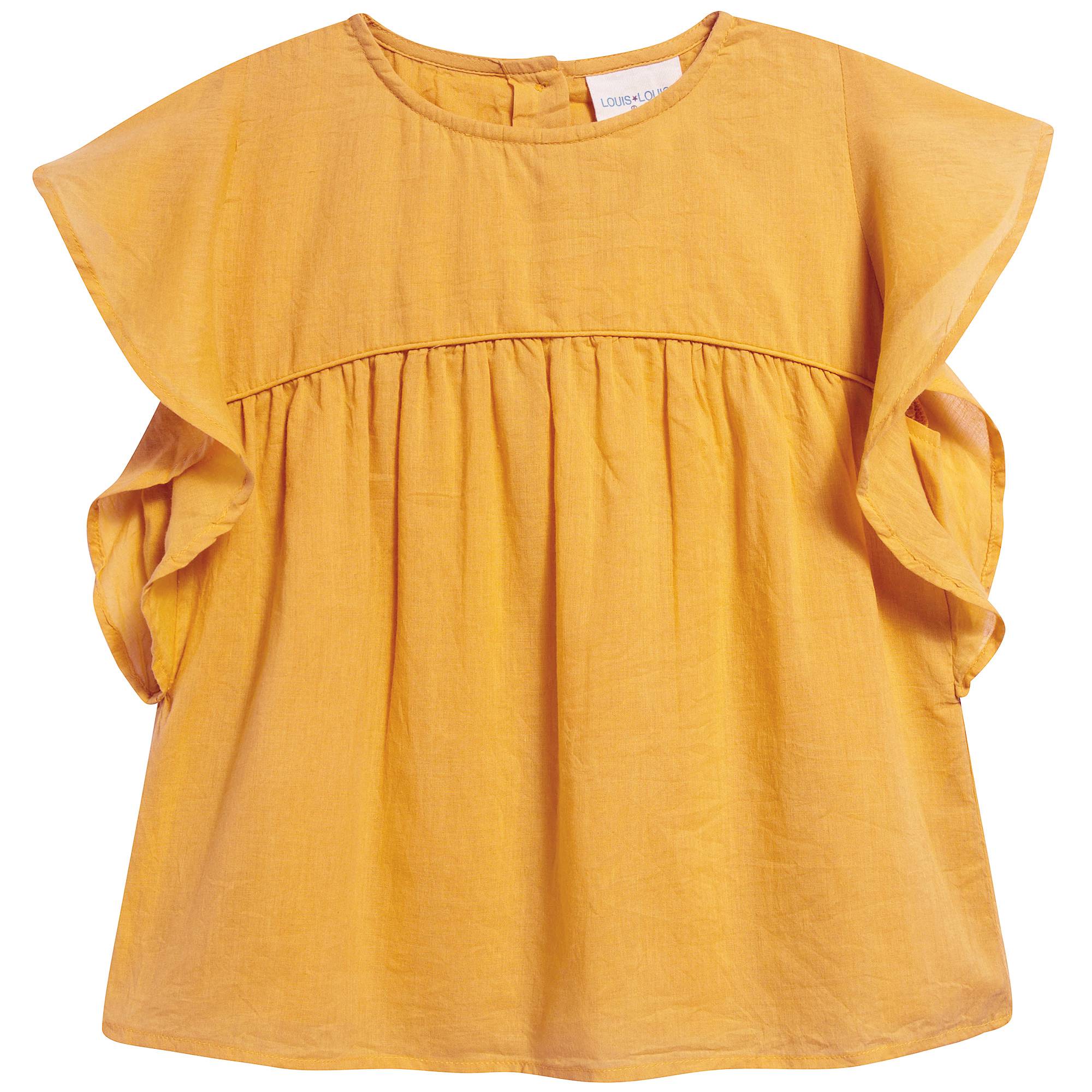 Girls Saffron Cotton Tunic
