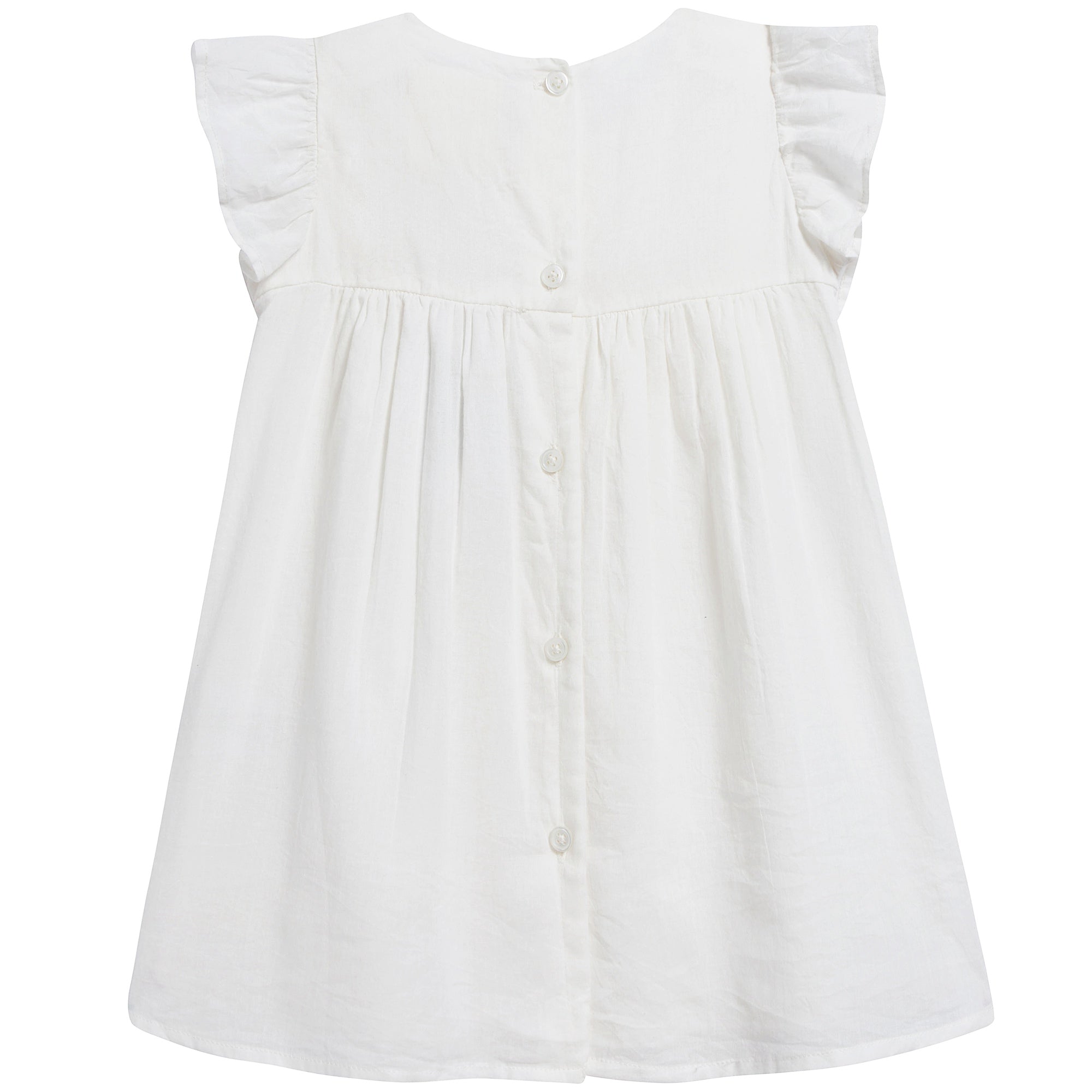 Baby Girls Off White Cotton Dress