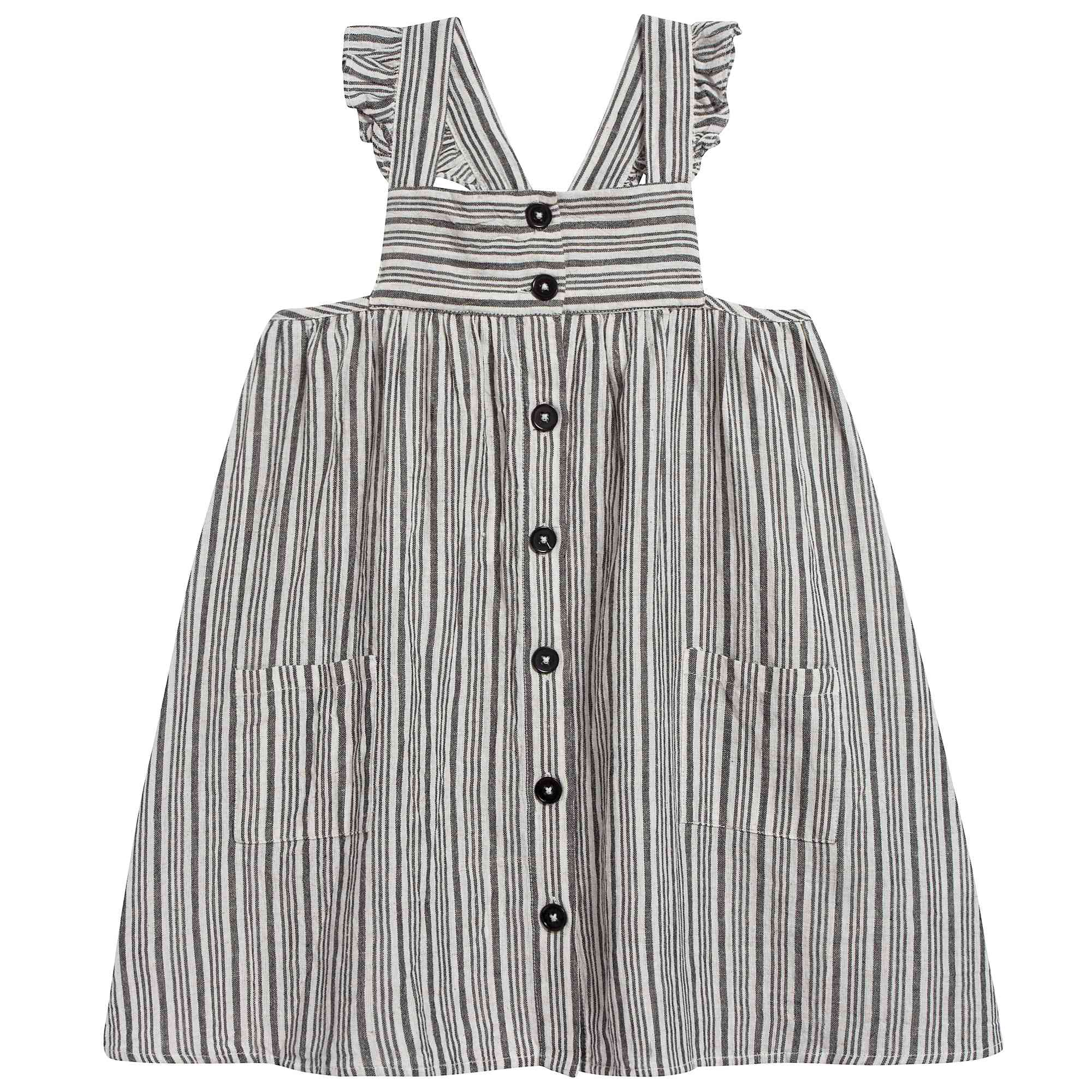 Girls Black & White "Stripes B&W" Dress