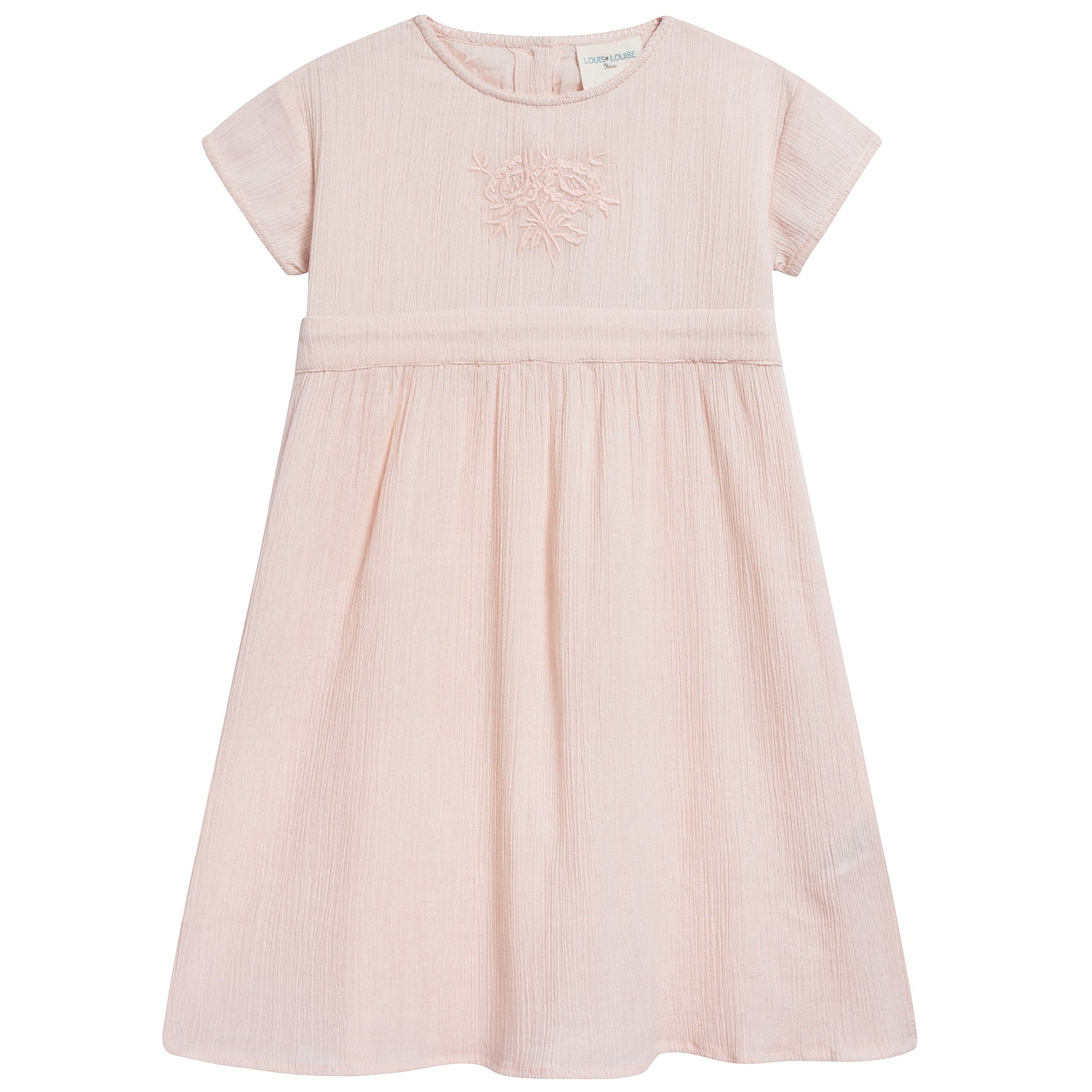 Girls Light Pink "Cotton Crepe" Dress
