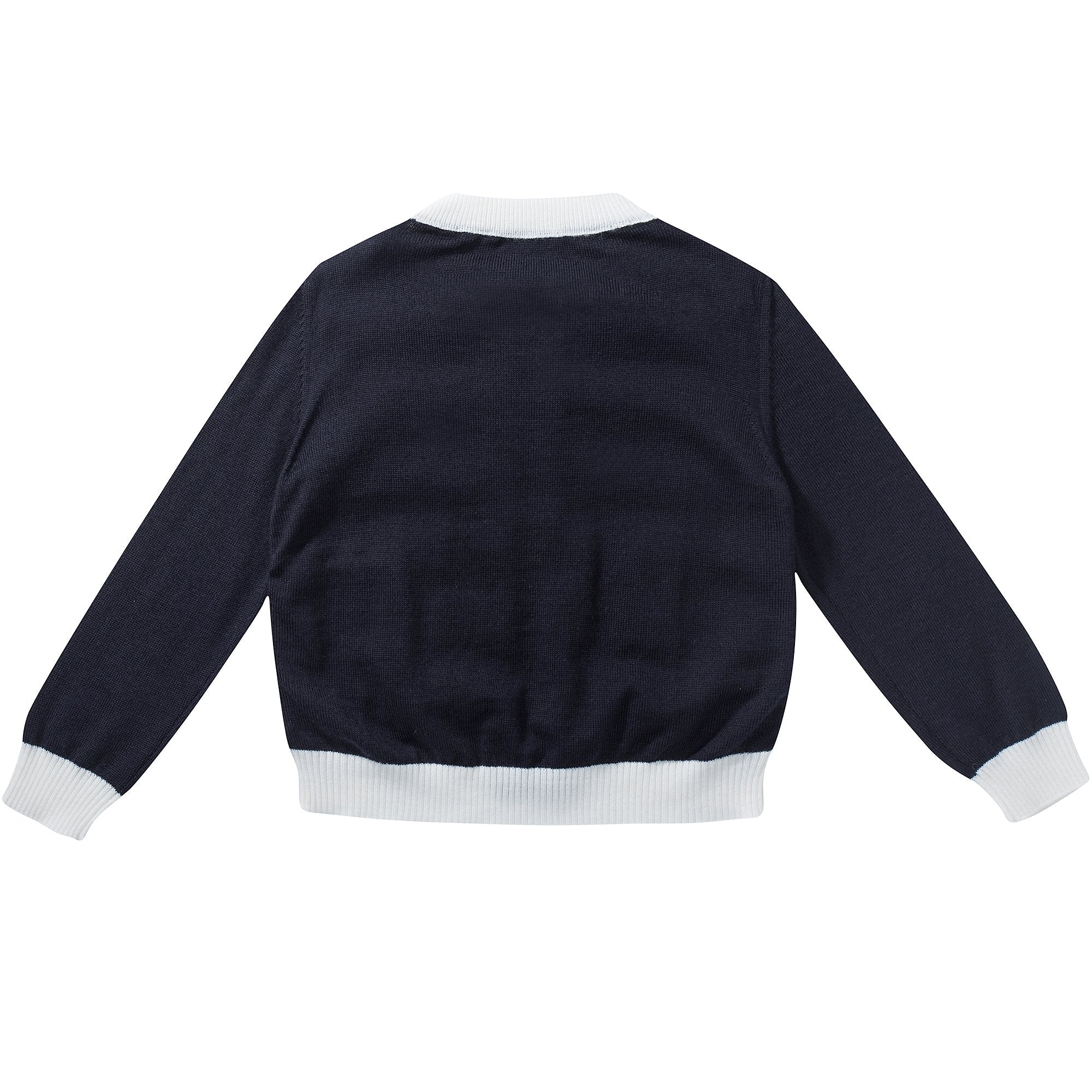 Baby Girls Navy Blue "Maglia Tricot" Cardigan