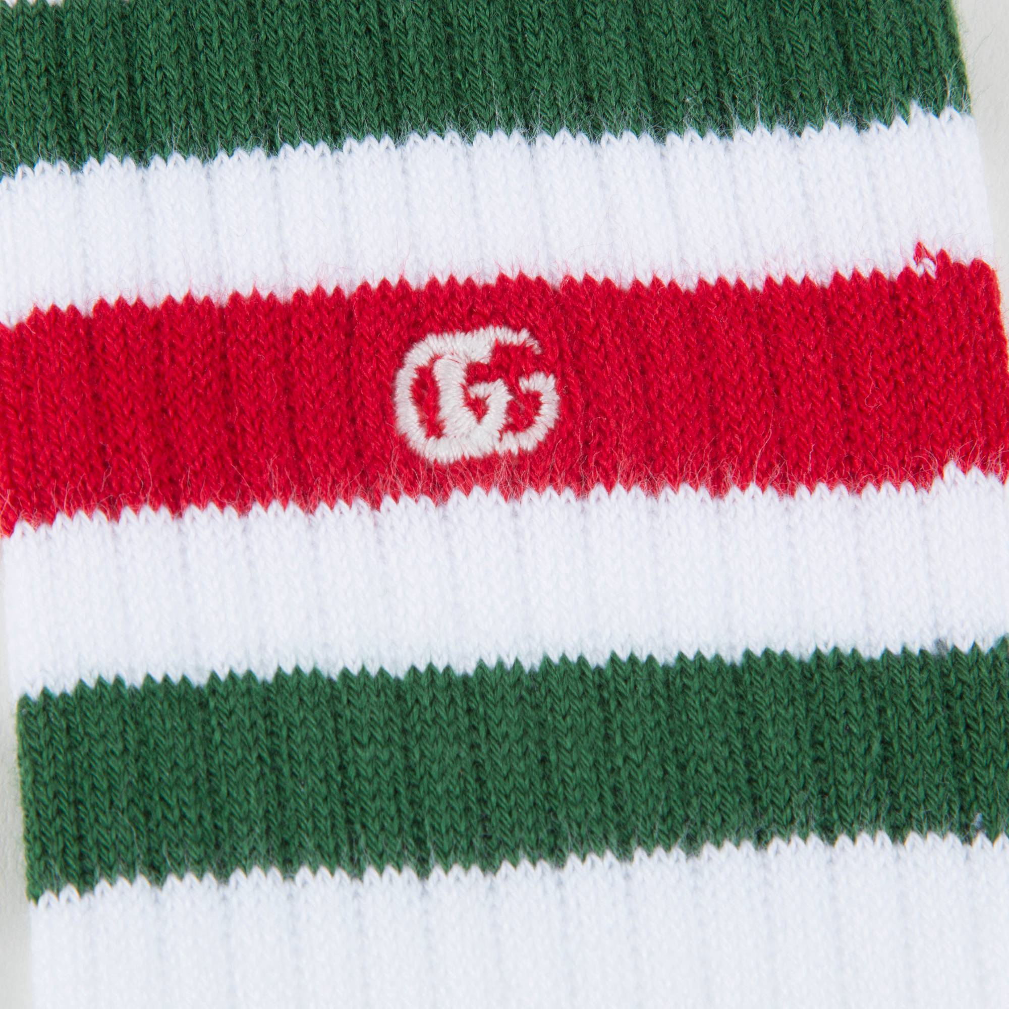 Girls & Boys White & Dark Green Socks