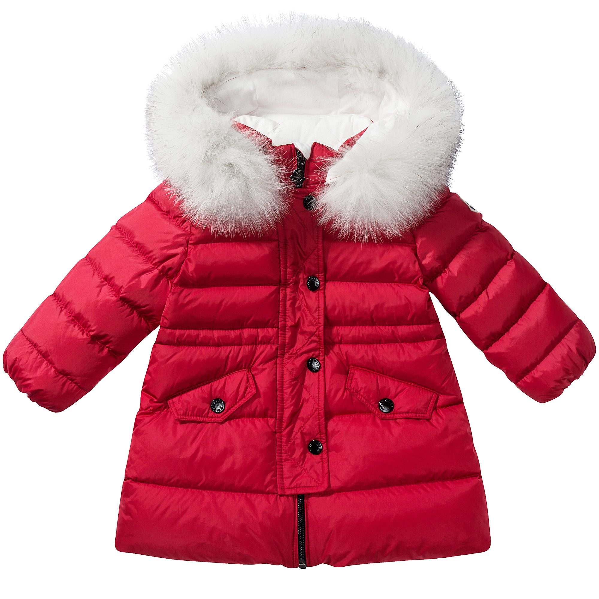 Baby Girls Red "Essentiel" Padded Down Coat
