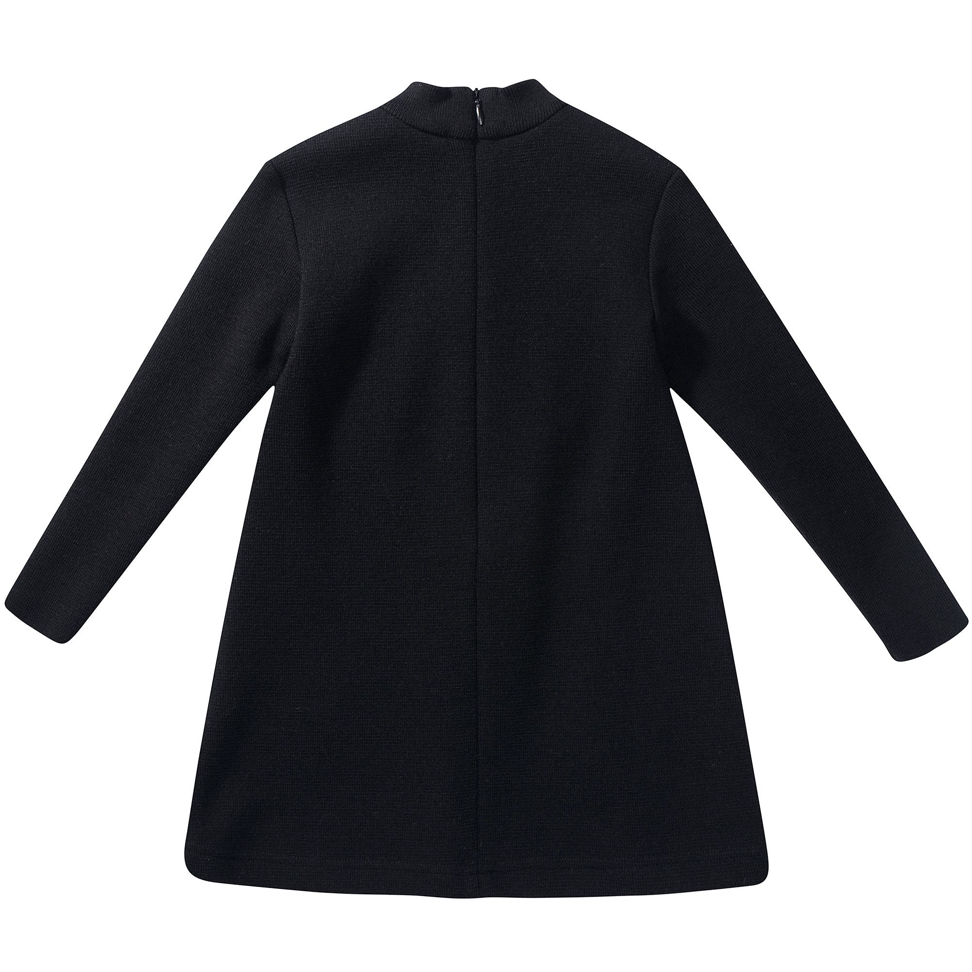 Girls Black "Love" Cotton Dress