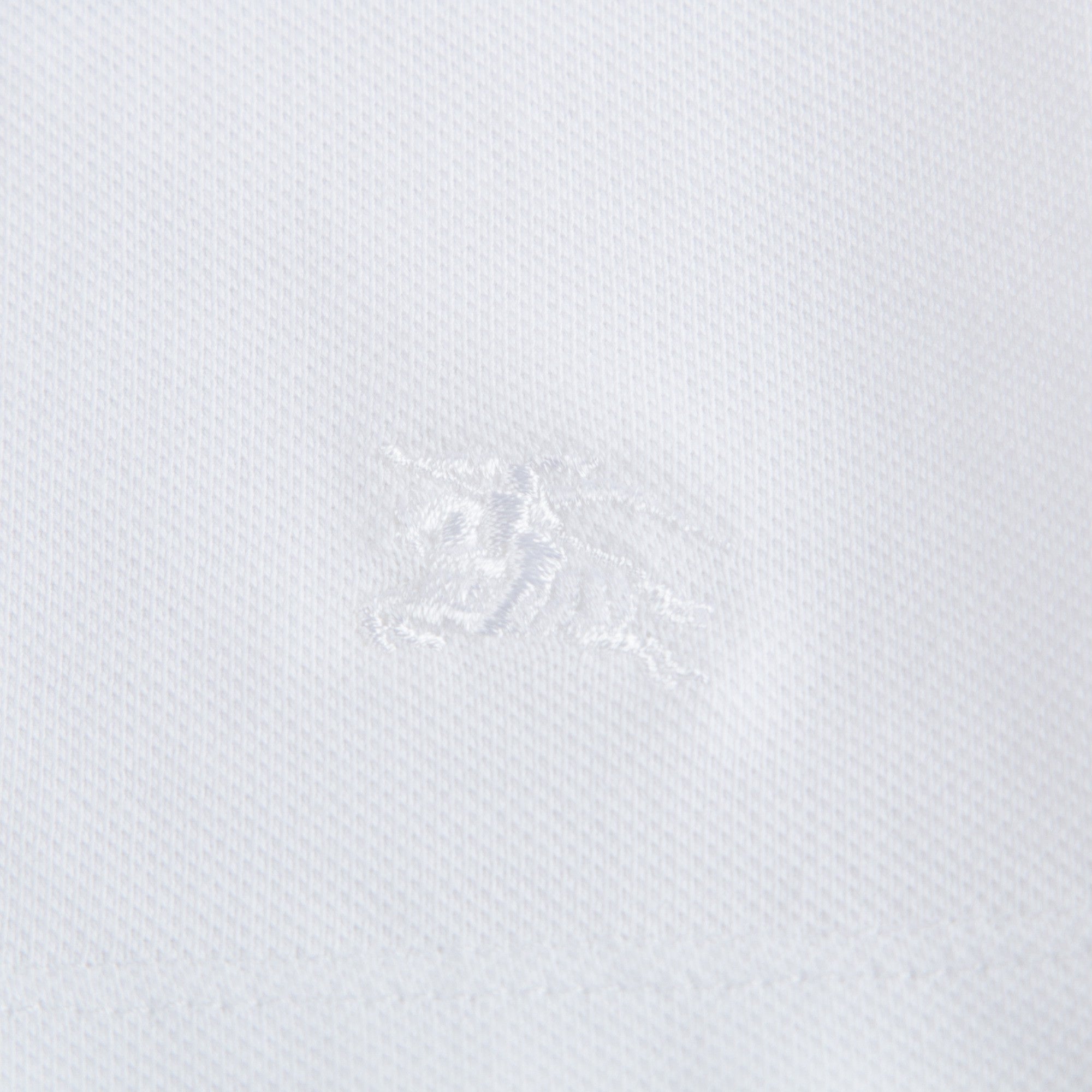 Girls White Cotton Polo Shirt