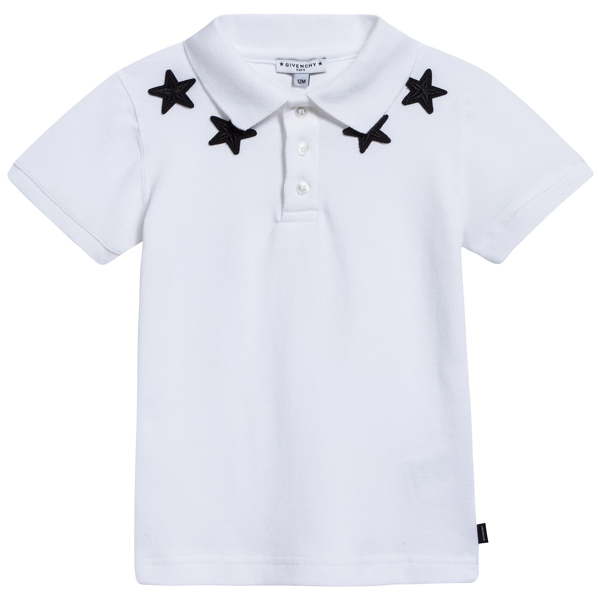 Baby Boys White Viscose Polo Shirt