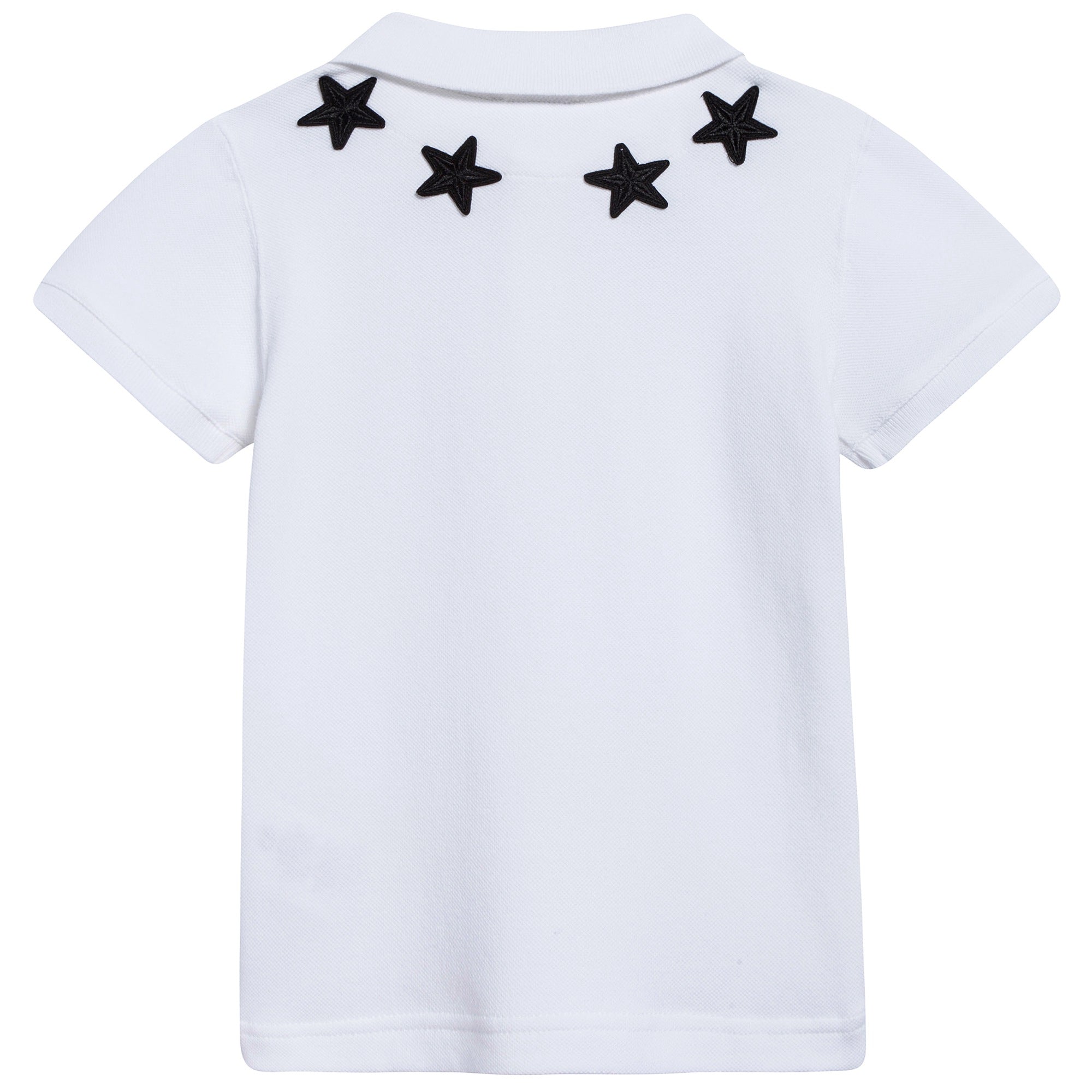 Baby Boys White Viscose Polo Shirt
