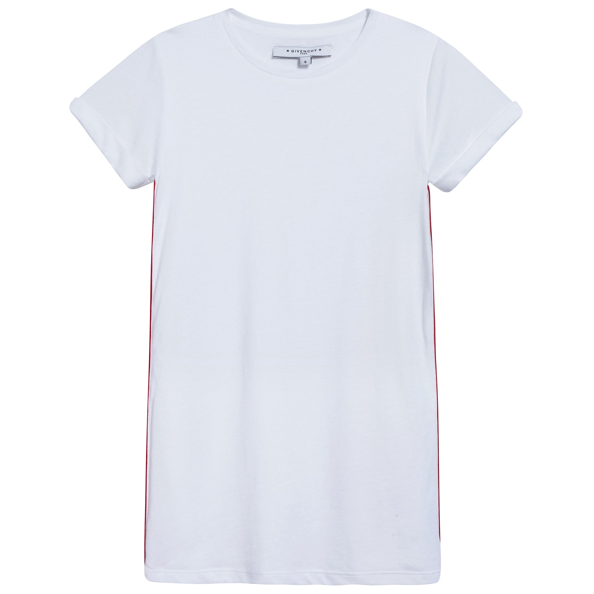 Girls White Logo Cotton Dress