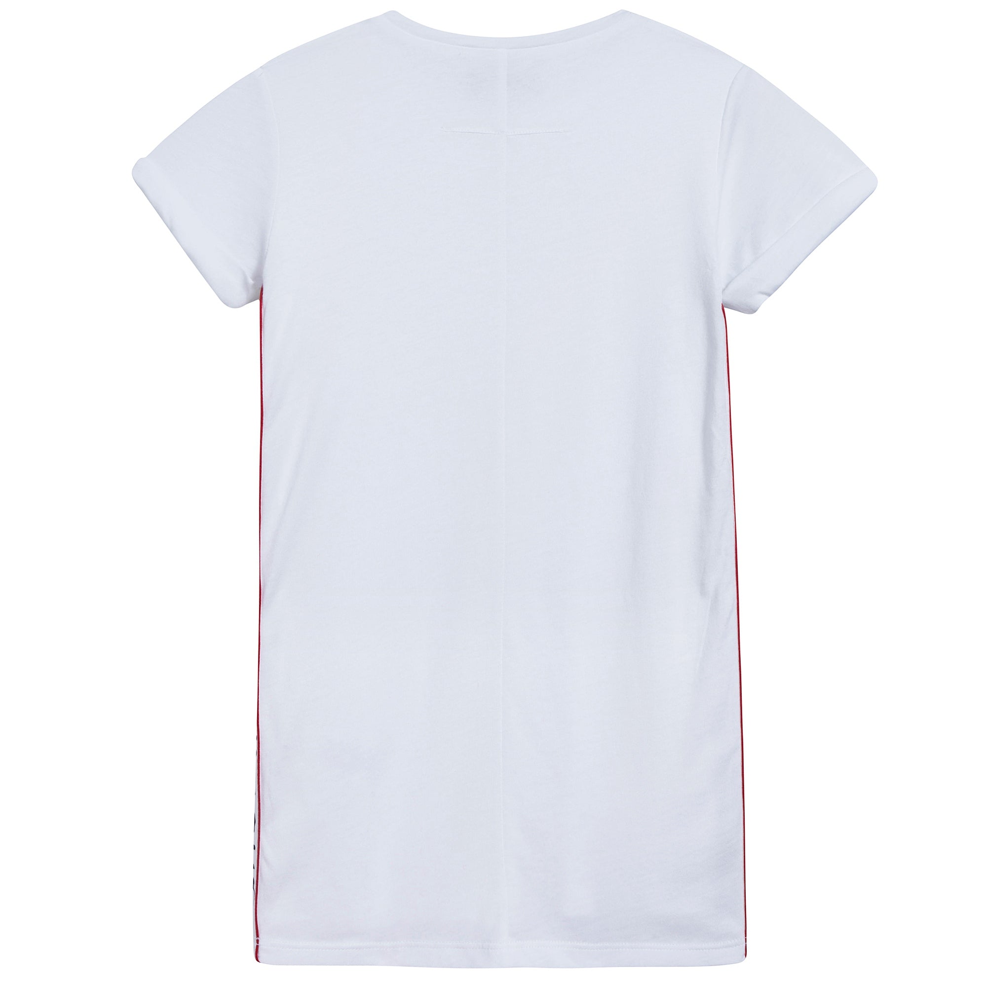 Girls White Logo Cotton Dress