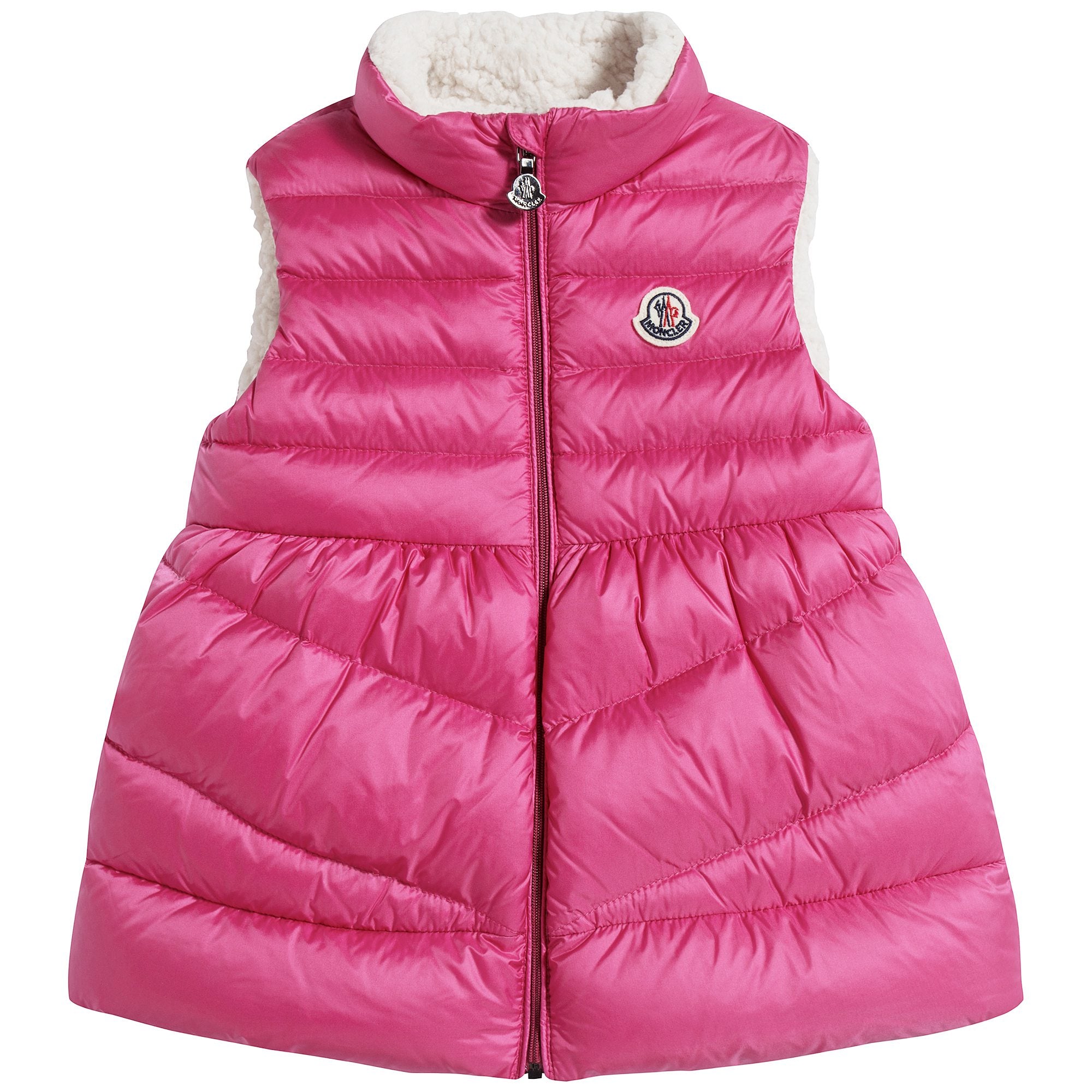 Baby Girls Pink "LAMA" Padded Down Gilet