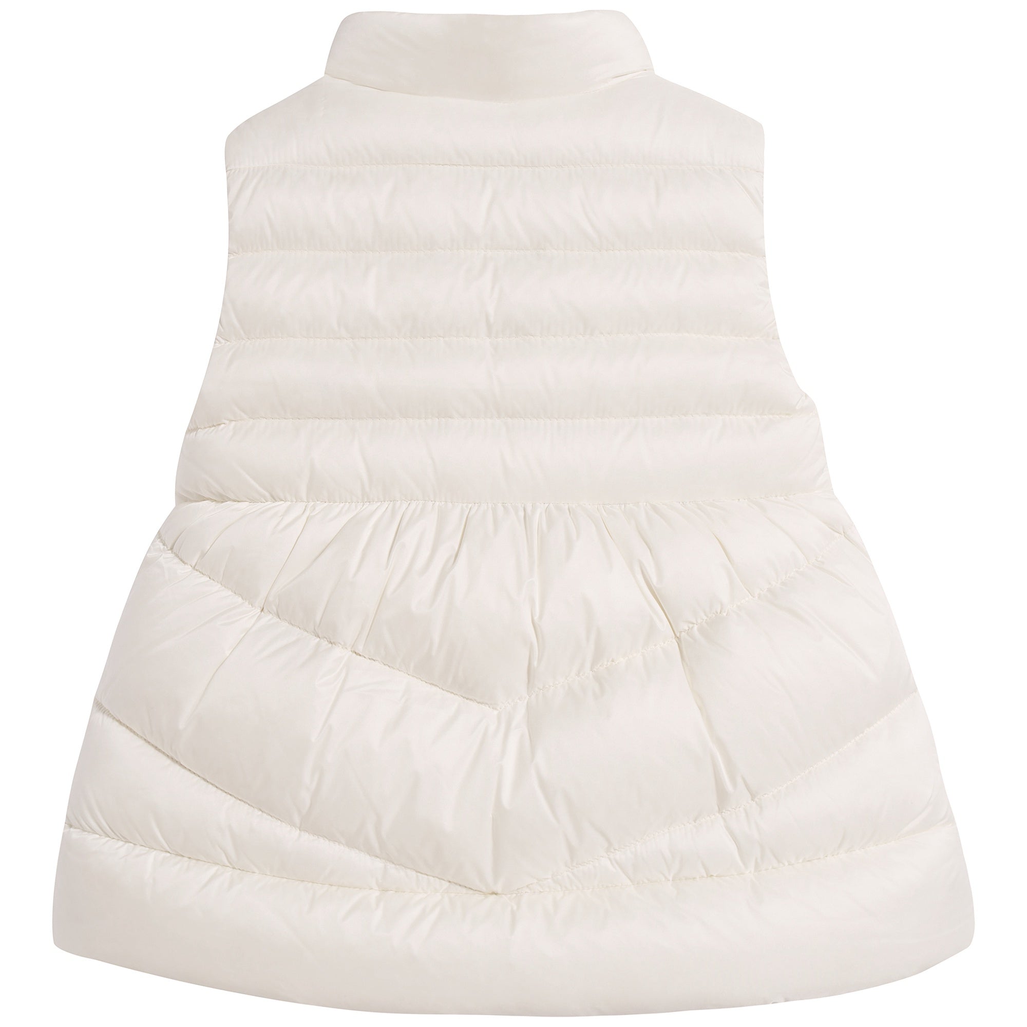 Baby Girls White "LAMA" Padded Down Gilet