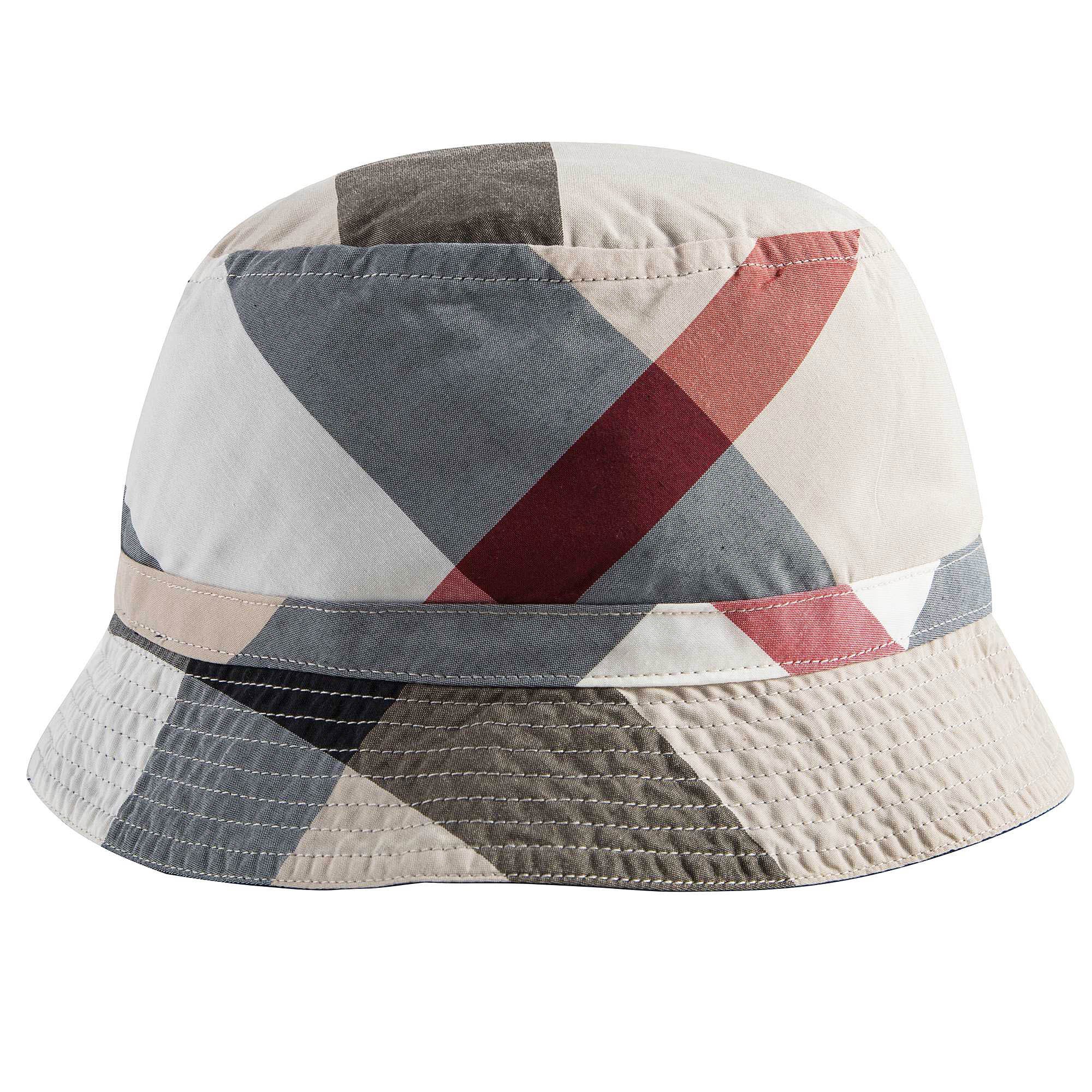 Baby Check & Blue Reversible Sun Hat