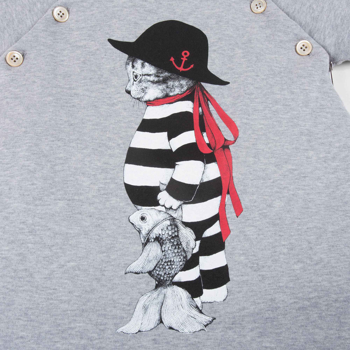 Robe imprimée bébé chat gris