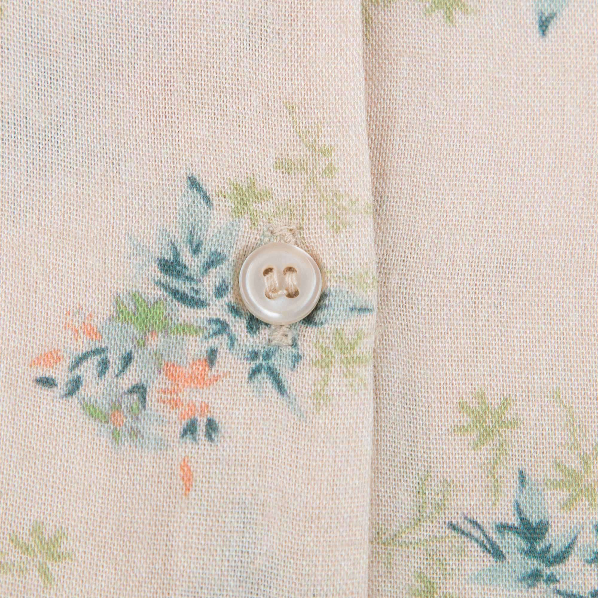 Baby Girls Ivory Flowers Printed Woven Blouse