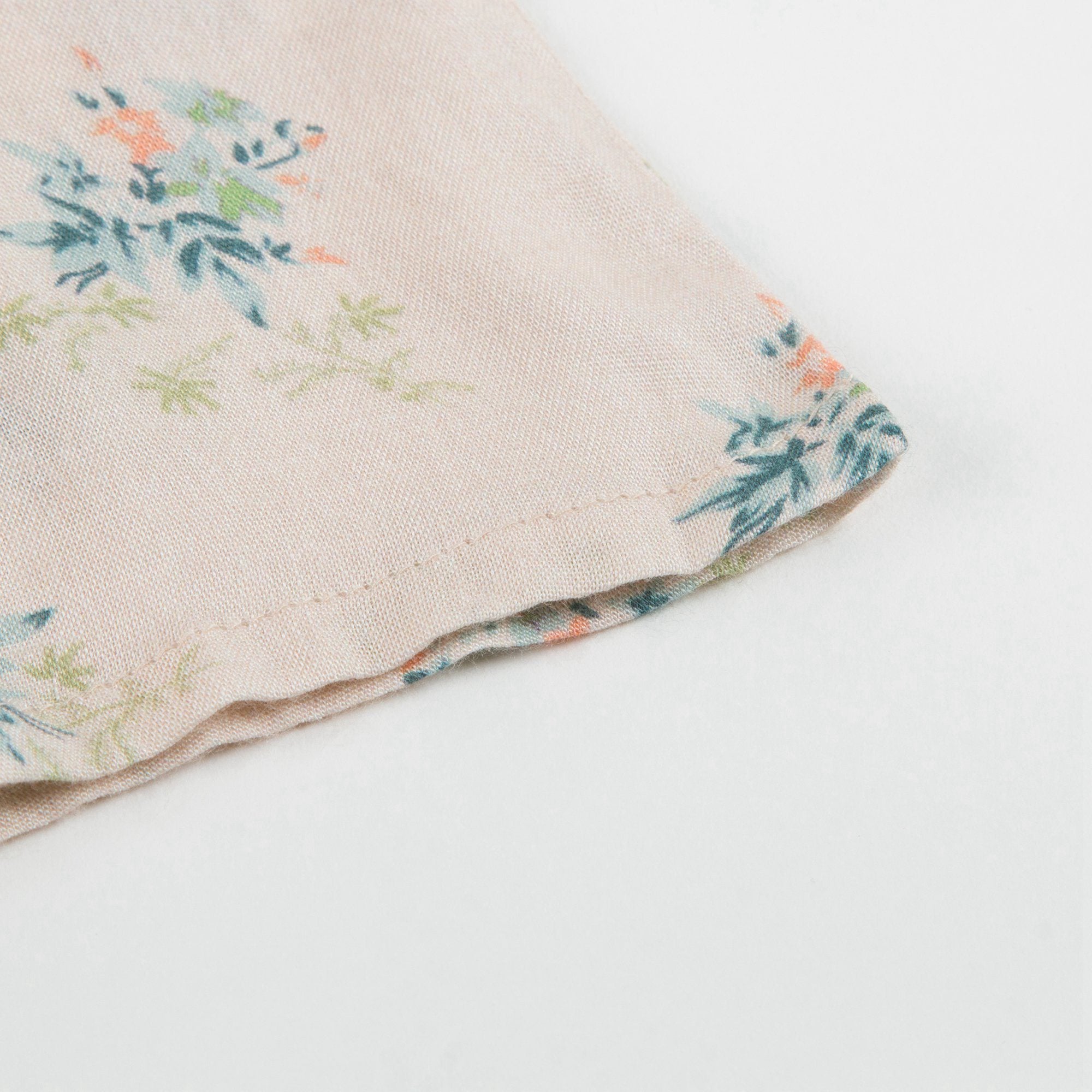 Baby Girls Ivory Flowers Printed Woven Blouse