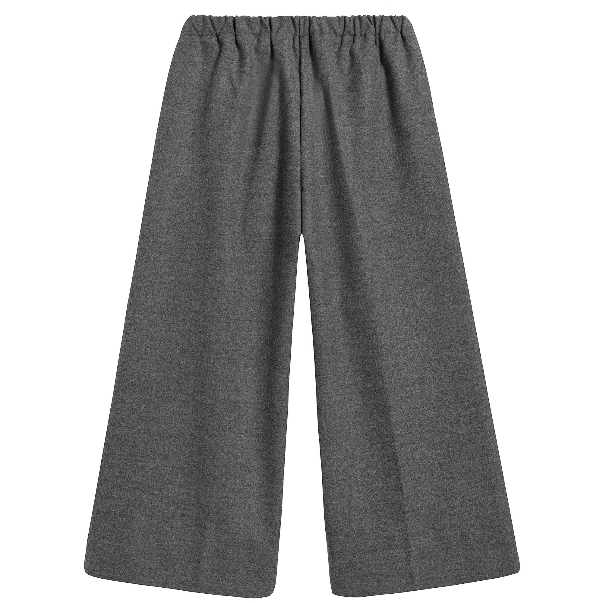 Girls Grey Elastic Waist Trousers