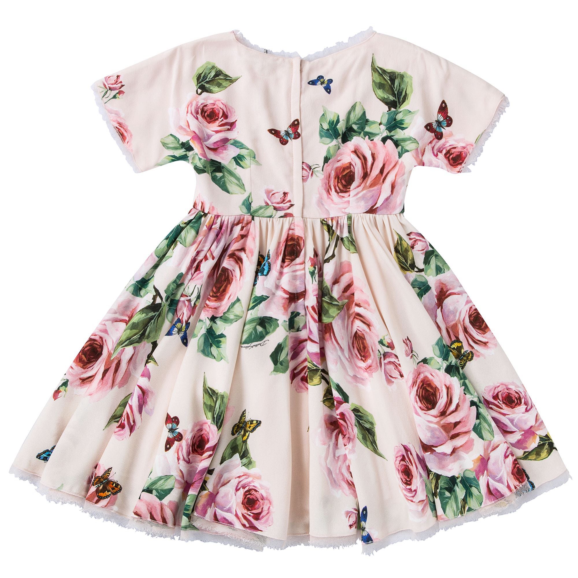 Baby Pale Pink & Rose "Butterfly" Dress