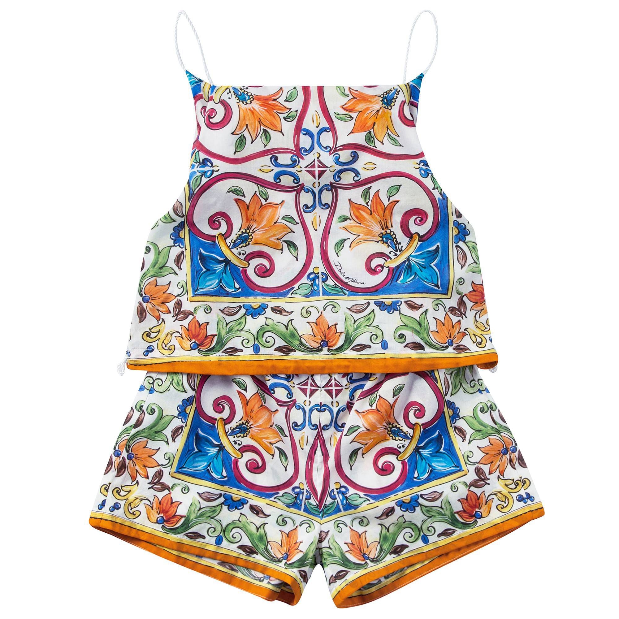 Girls Blue & Green "Maiolica" Hot Suit
