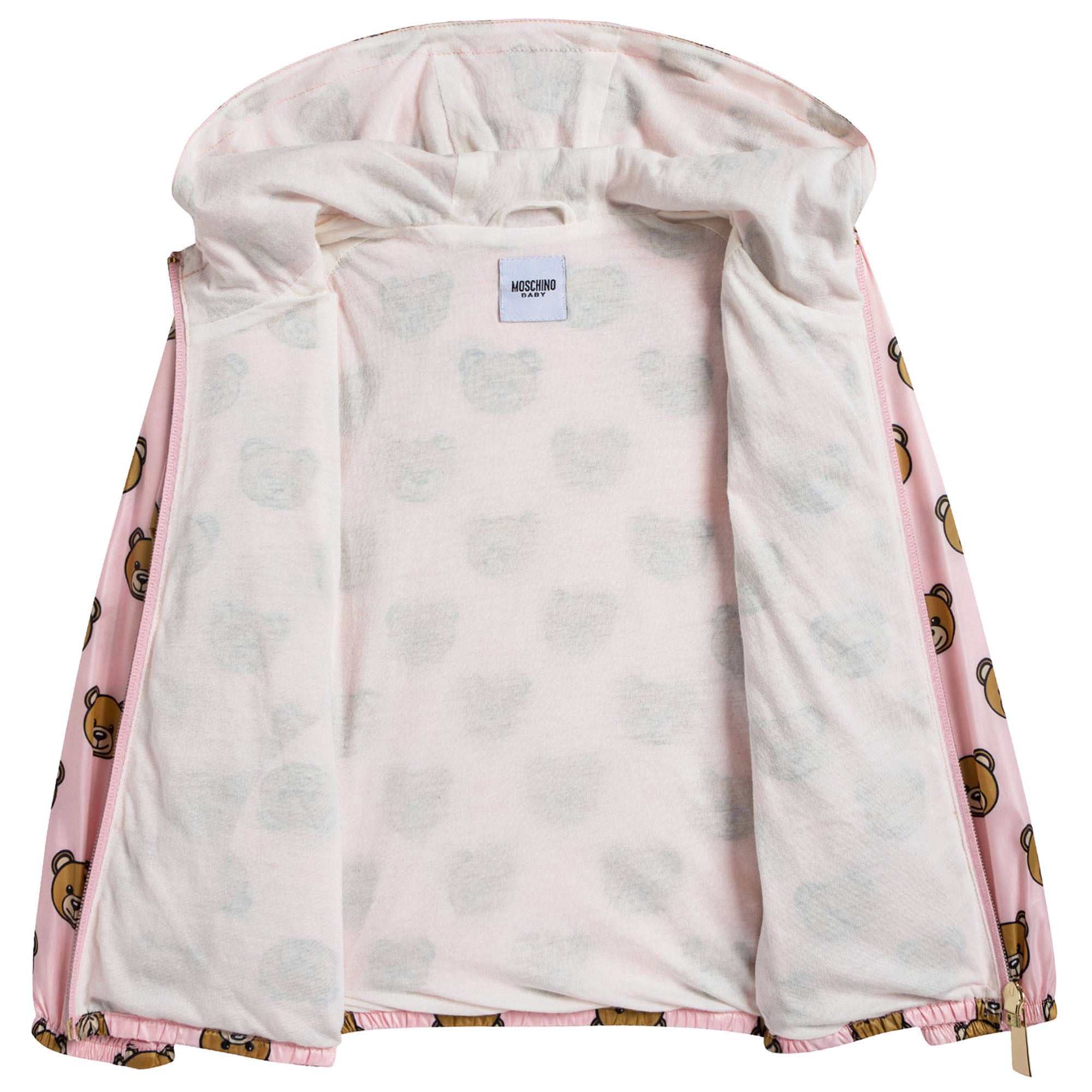 Baby Girls Pink Teddy Bear Jacket