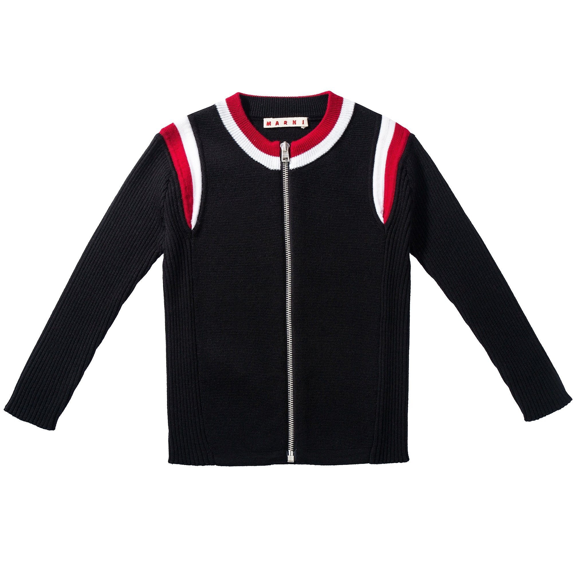 Girls Black Wool Cardigan