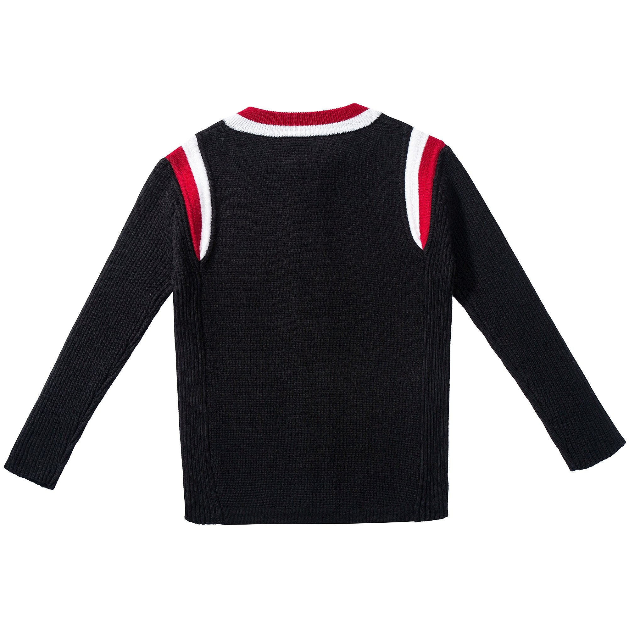 Girls Black Wool Cardigan